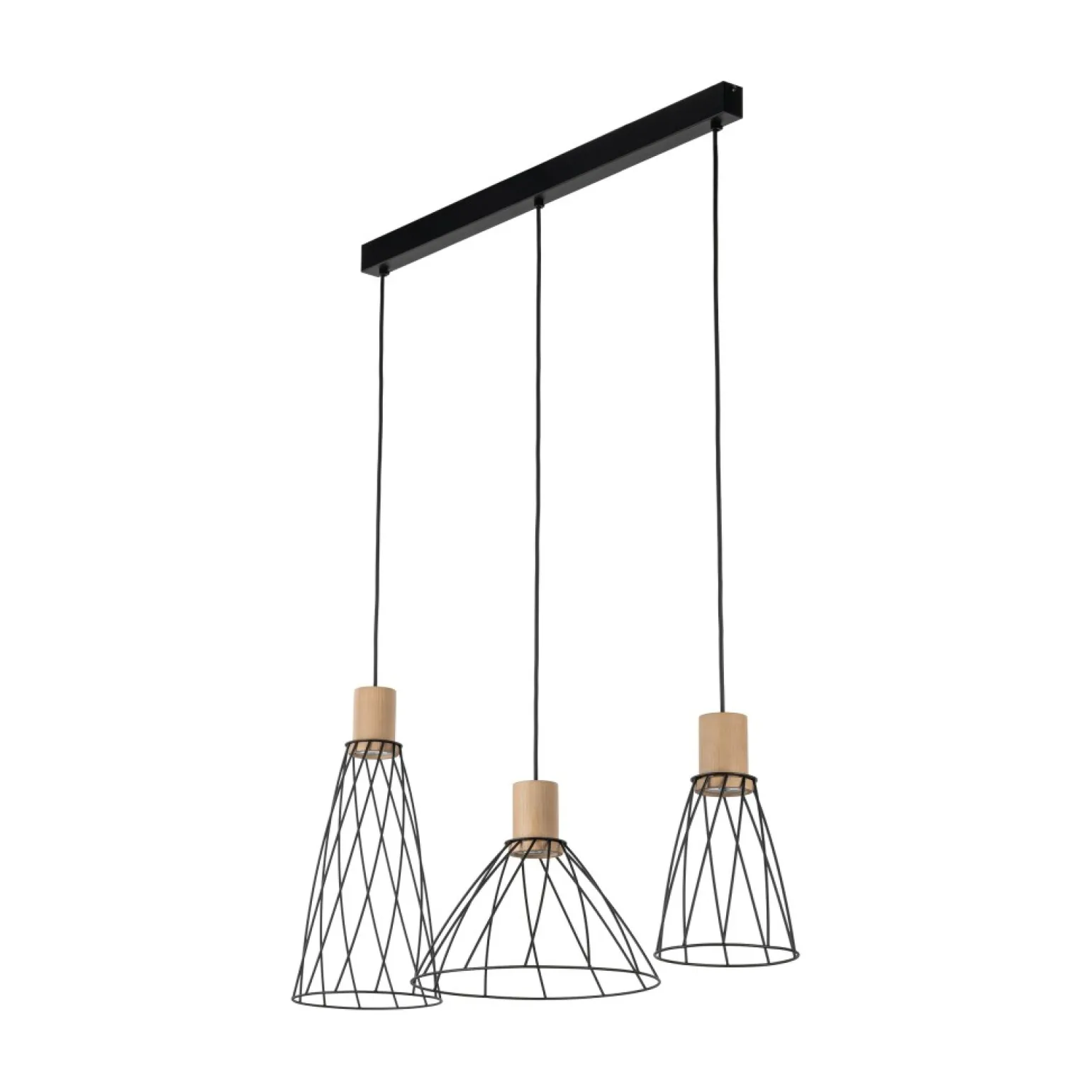 Fashion Lampa z drewnianymi oprawkami TK 10158 MODESTO WOOD SOSNA | Kaja Żyrandole Nowoczesne