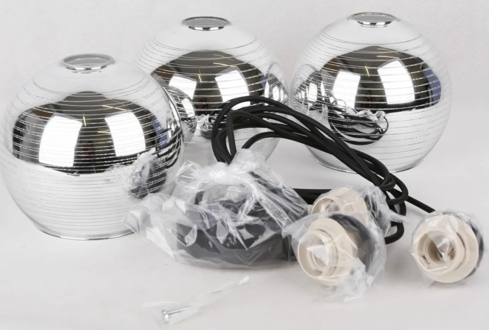 Sklep Kaja Lampa z kloszami na czarnych zwisach 33-62840 TRIO | Kaja Oświetlenie* Randole Tradycyjne