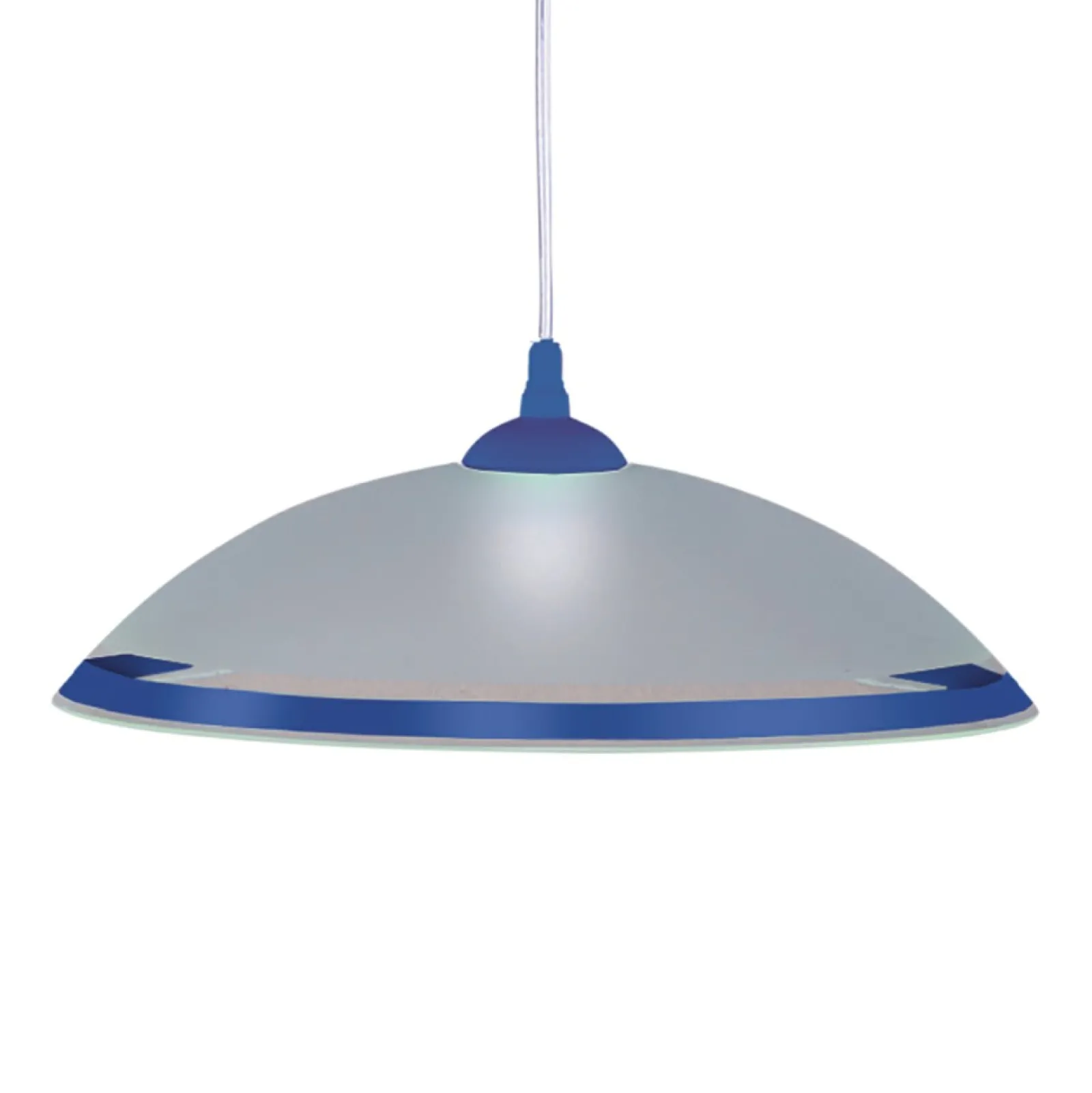 Sklep Kaja Lampa z kloszem z niebieskim obramowaniem K-3513 UFO | Kaja* Randole Tradycyjne | Żyrandole Tradycyjne - Retro