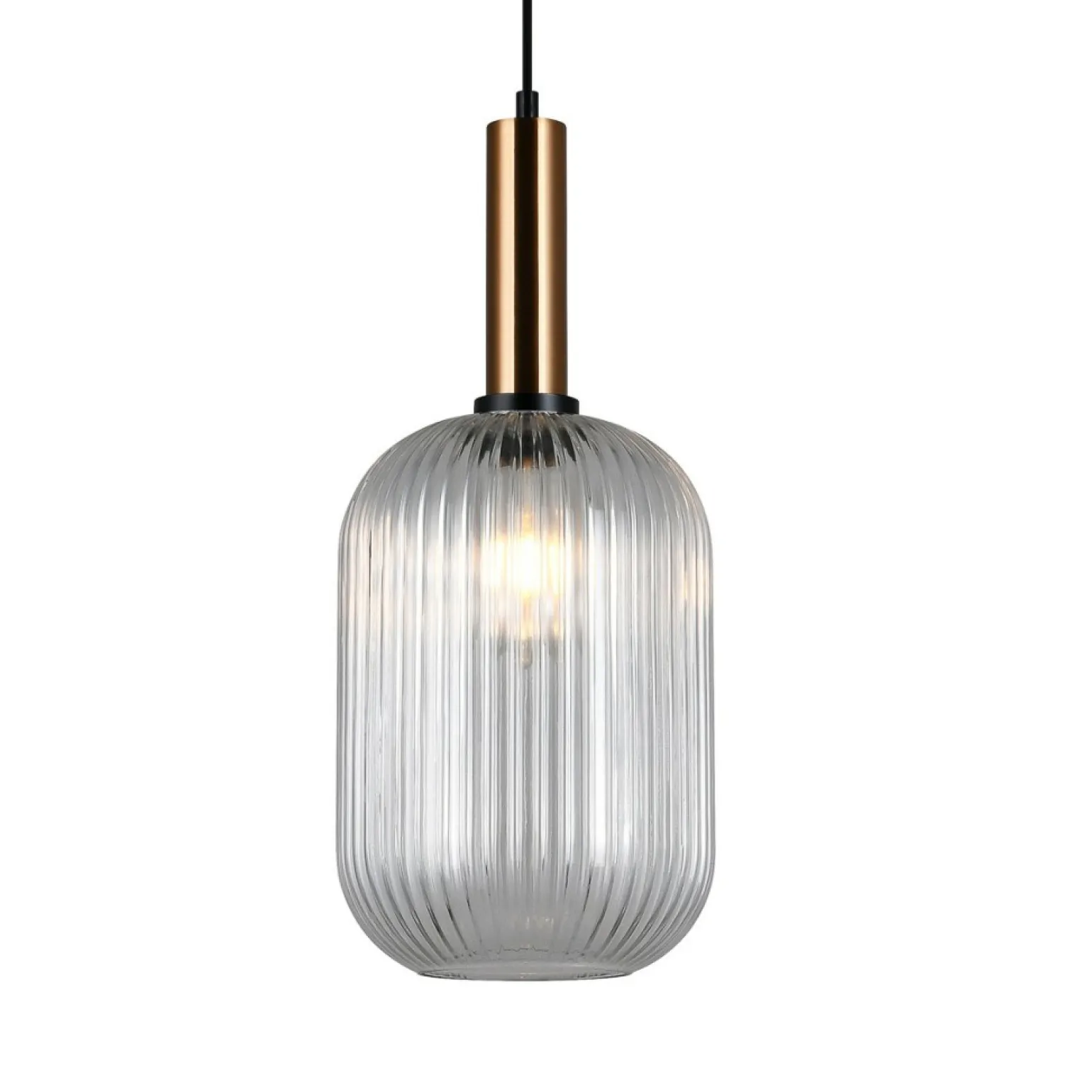 Best Lampa z kryształowym kloszem PND-5588-1L-BRO+CL ANTIOLA | Kaja Żyrandole Nowoczesne