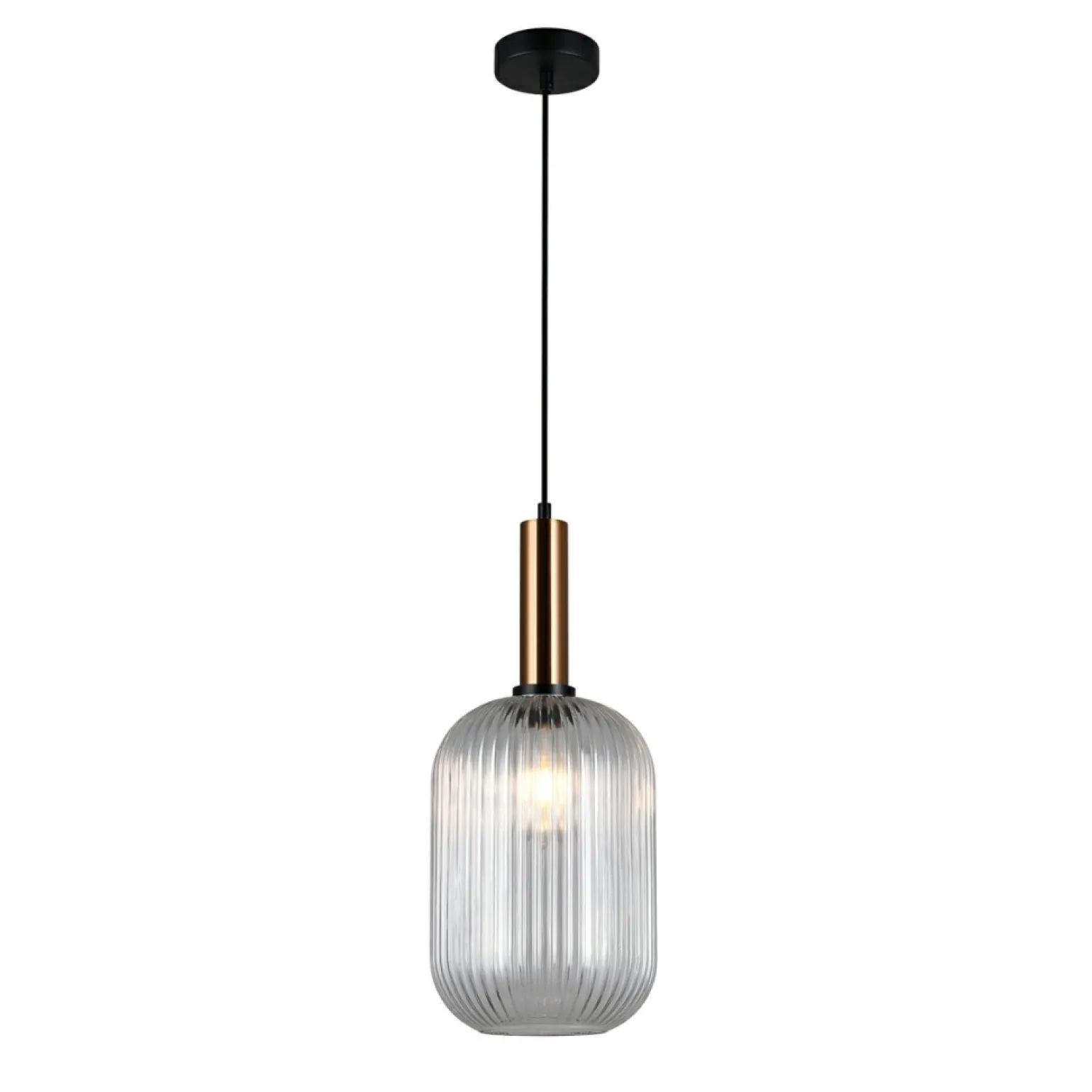 Best Lampa z kryształowym kloszem PND-5588-1L-BRO+CL ANTIOLA | Kaja Żyrandole Nowoczesne