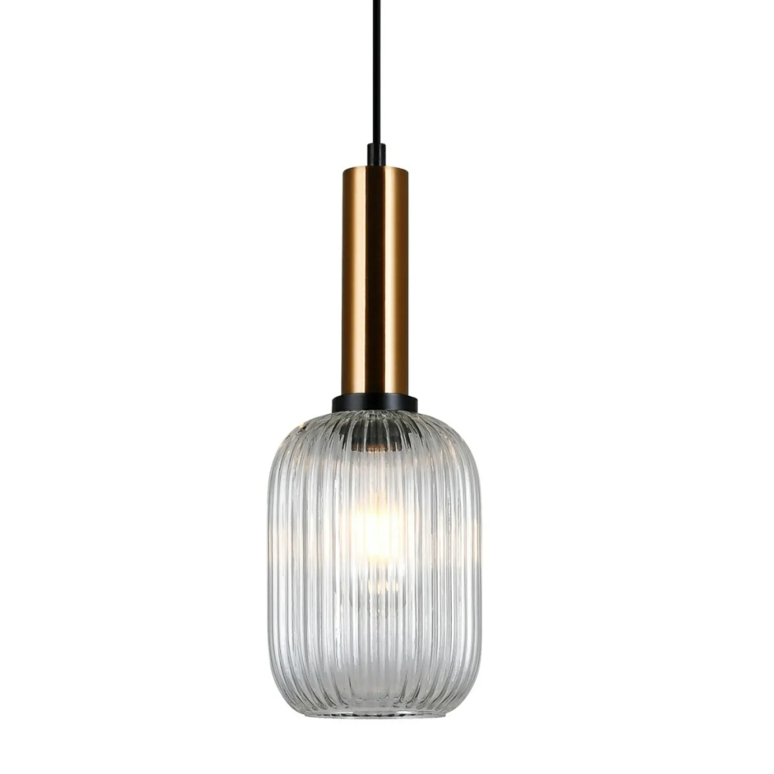Online Lampa z kryształowym kloszem PND-5588-1M-BRO+CL ANTIOLA | Kaja Żyrandole Nowoczesne