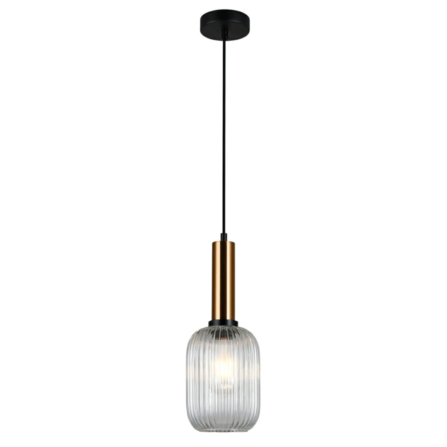 Online Lampa z kryształowym kloszem PND-5588-1M-BRO+CL ANTIOLA | Kaja Żyrandole Nowoczesne
