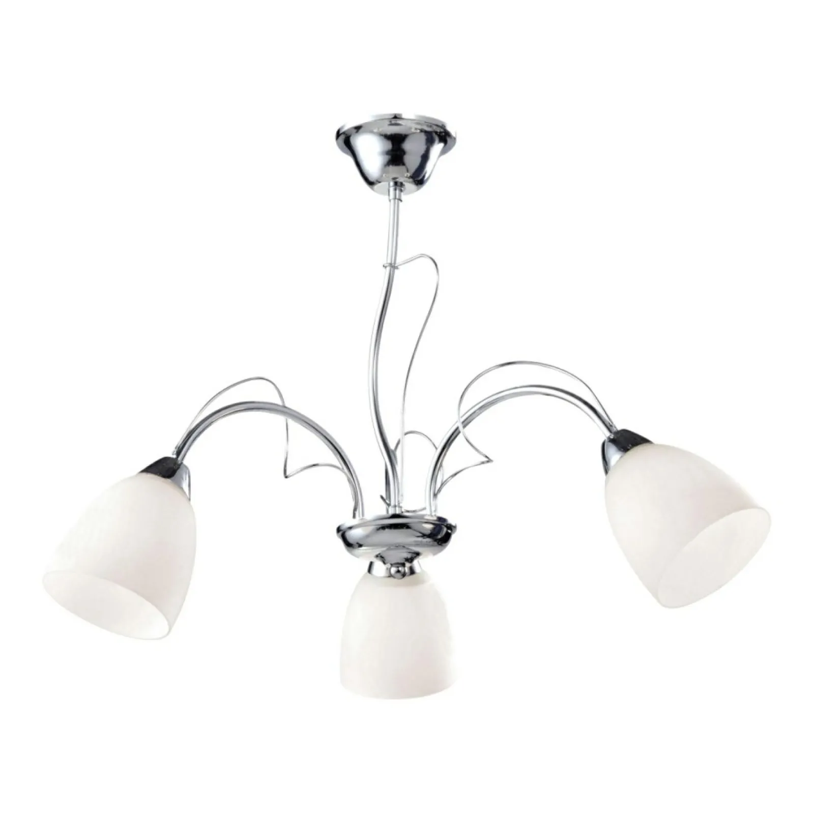 Sklep Kaja Lampa z mlecznymi kloszami K-JSL-6218/3 CHR ARON | Kaja Oświetlenie* Randole Tradycyjne | Żyrandole Tradycyjne - Retro
