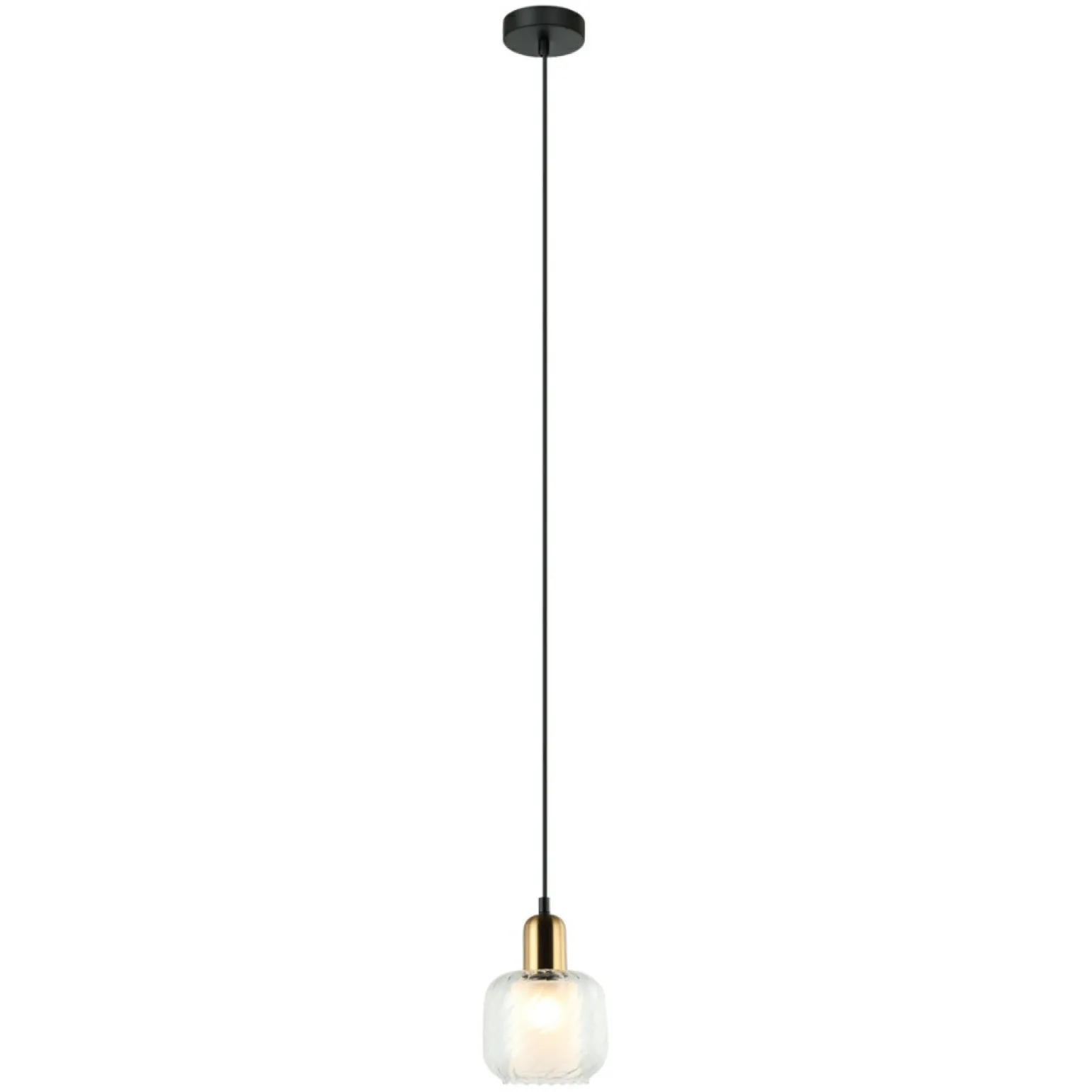 Hot Lampa z ozdobnym kloszem PND-67594-1-BRO+CL LAMEZIA | Kaja Oświetlenie Żyrandole Nowoczesne