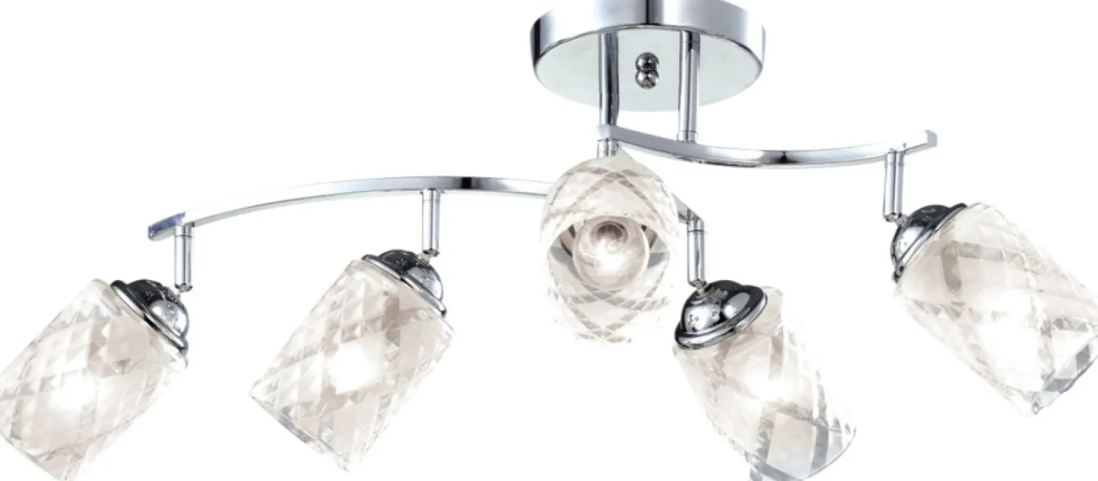 Sklep Kaja Lampa z ozdobnymi kloszami K-JSL-6090/5 CHR ALIX | Kaja Oświetlenie* Randole Tradycyjne