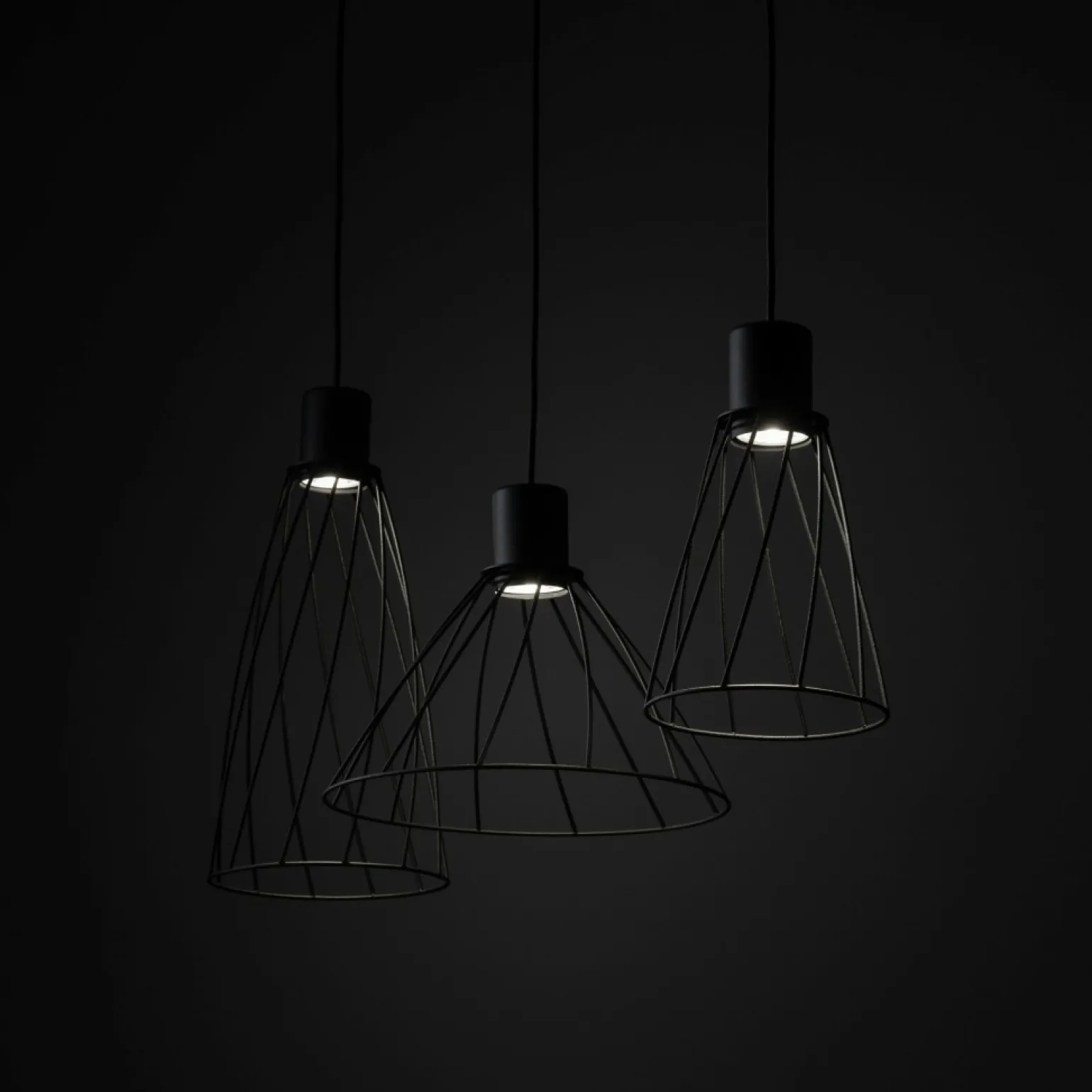 Outlet Lampa z różnymi, drucianymi kloszami TK 10149 MODESTO | Kaja Żyrandole Nowoczesne
