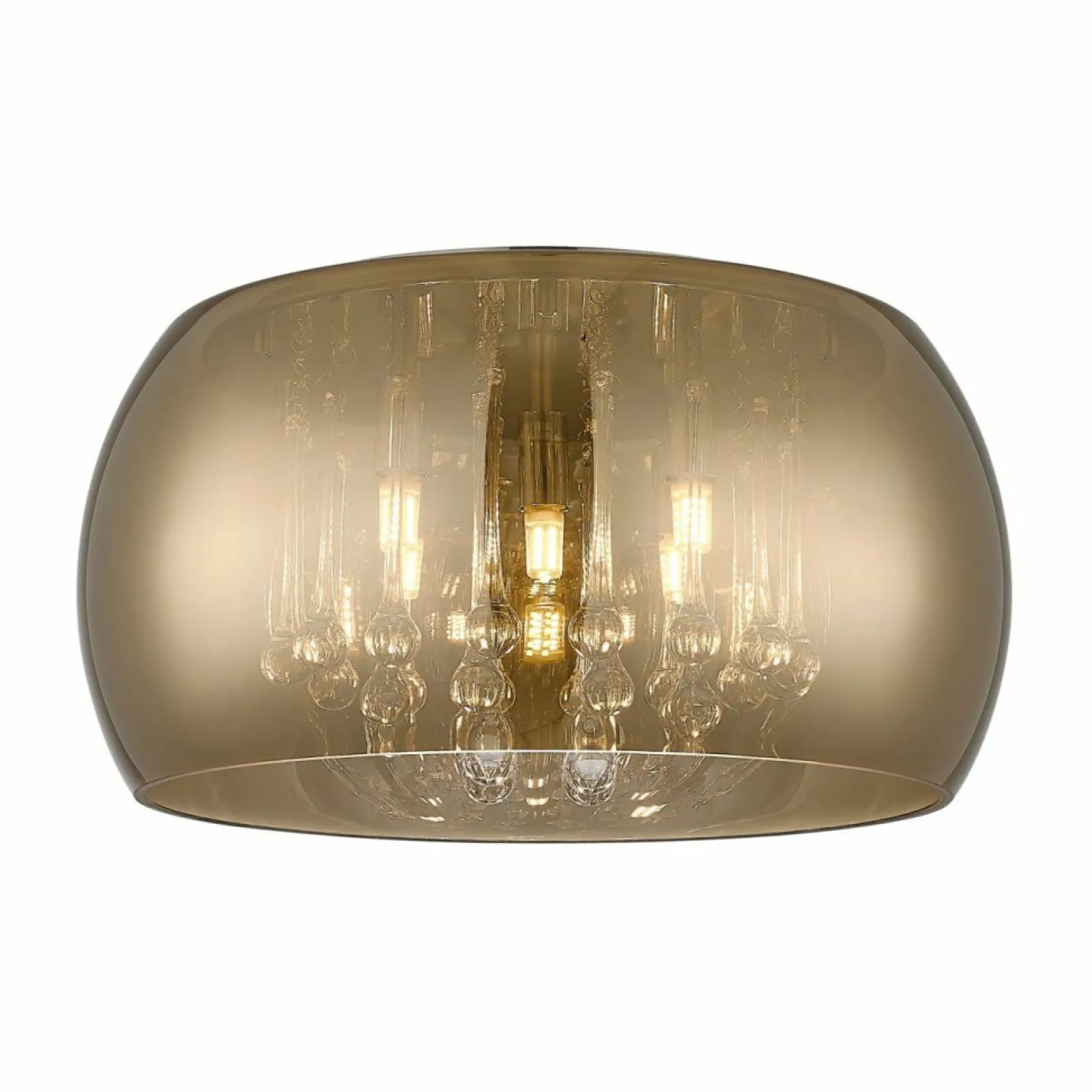 Sklep Kaja Lampa ze złotym kloszem, do sypialni C0076-05L-F4HF CRYSTAL | Kaja* Plafony Nowoczesne