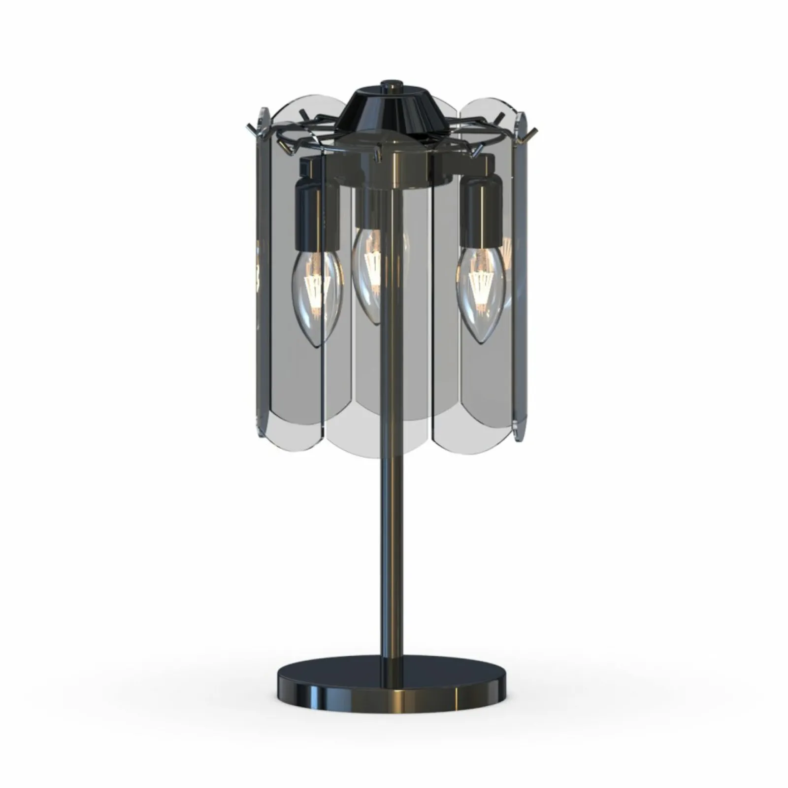 Sklep Kaja Lampka nocna w stylu dark glamour MT3523-3S-EBCN NIRA | Kaja* Nowoczesne Lampki Stołowe | Tradycyjne Lampki Stołowe
