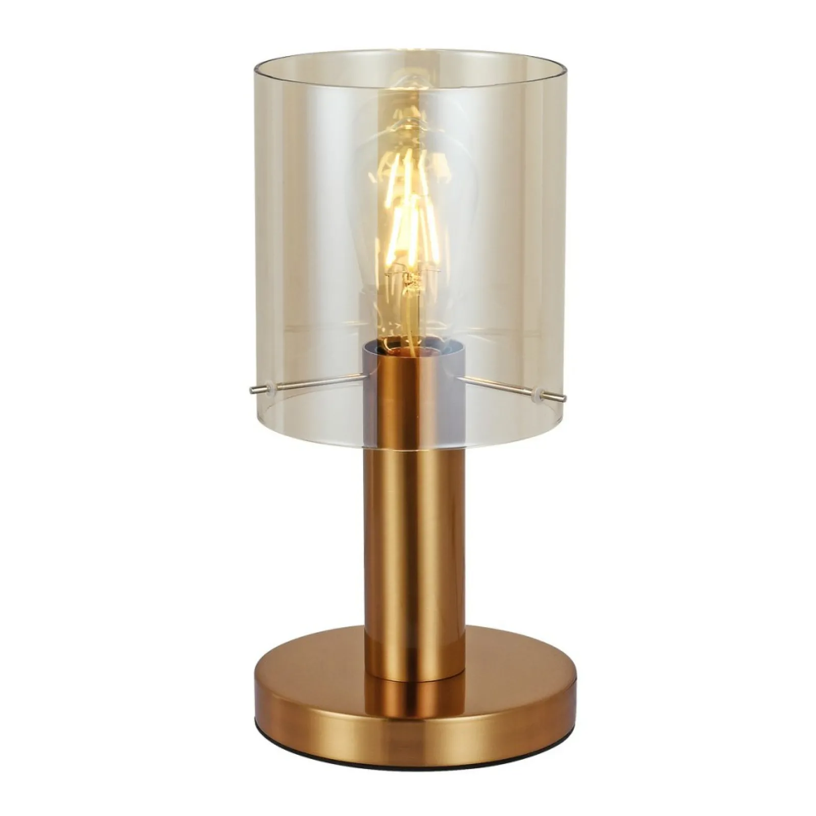 Sklep Kaja Lampka stołowa modern glamour TB-5581-1-BRO+AMB SARDO | Kaja* Nowoczesne Lampki Stołowe