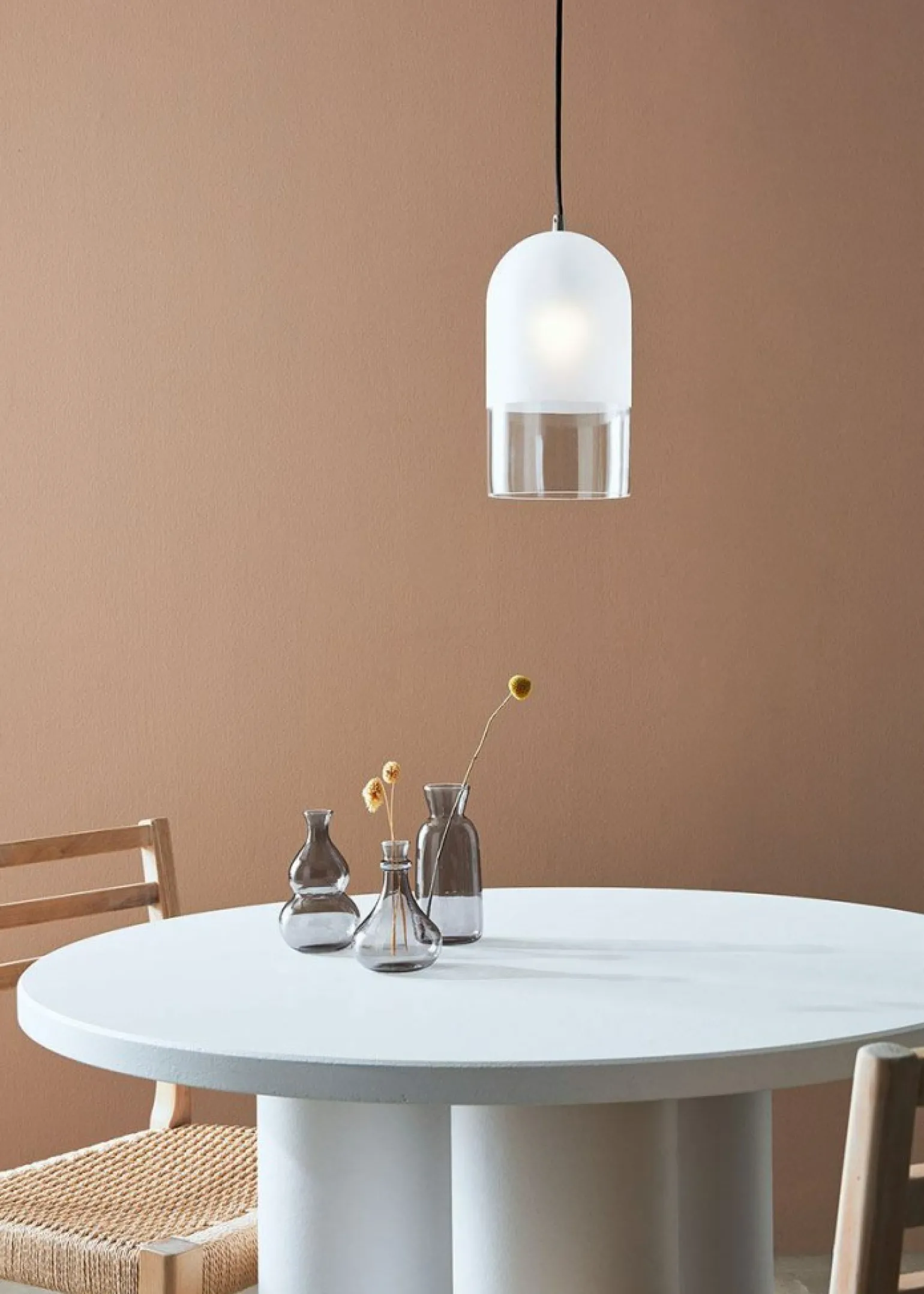 Flash Sale Lampka wisząca z kloszem w połowie matowym 108225 | Kaja Oświetlenie Żyrandole Nowoczesne