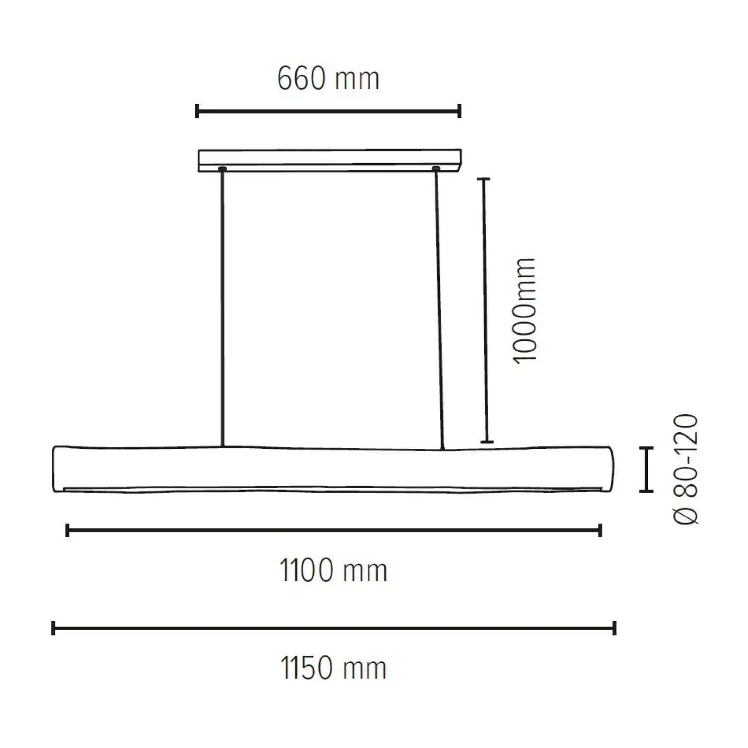 Flash Sale Ledowa, drewniana belka 115cm lampa wisząca 69660104 LUCAS | Kaja Żyrandole Nowoczesne