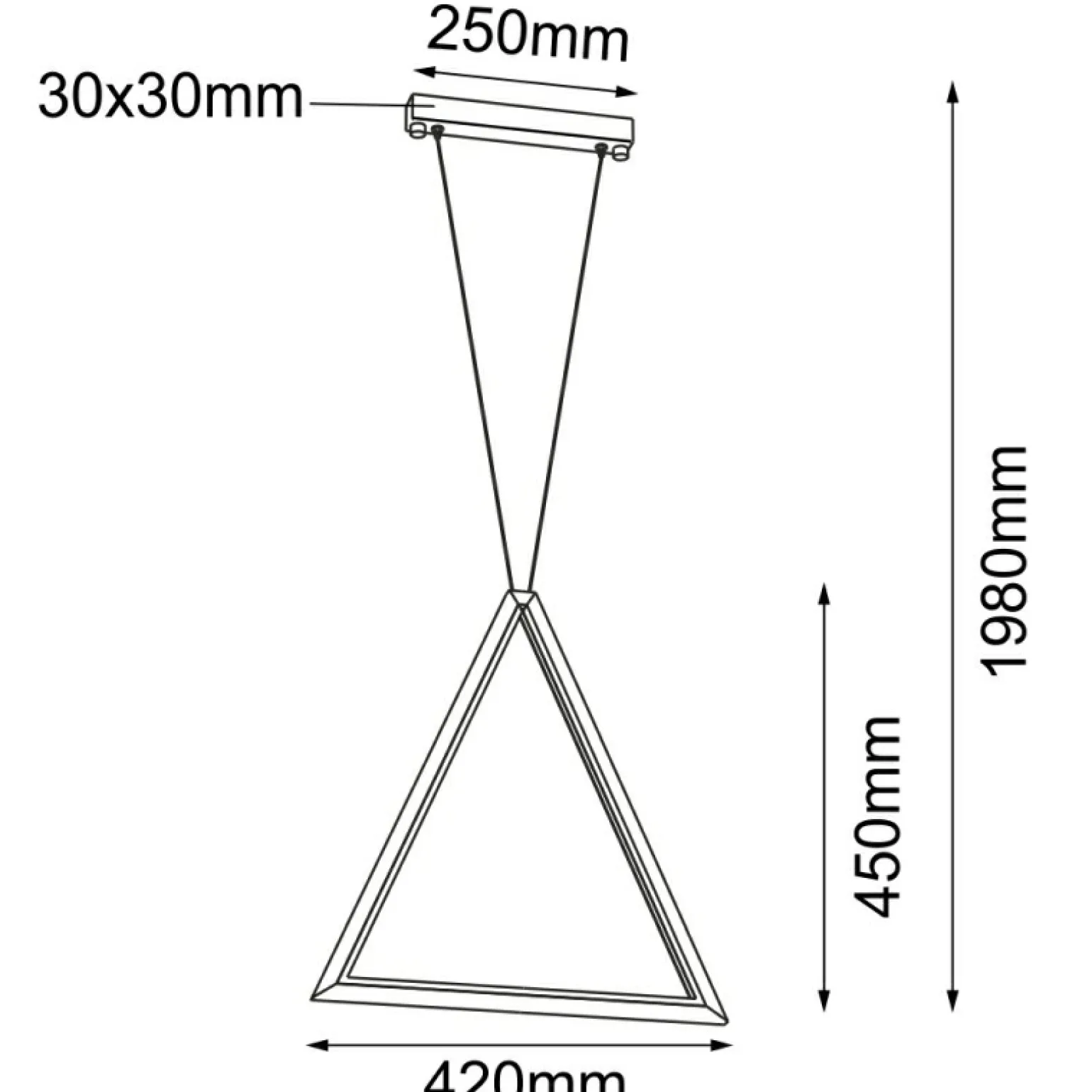 Store Ledowa, geometryczna lampa wisząca 4000K ANT 5077 IKUNA | Kaja Żyrandole Nowoczesne