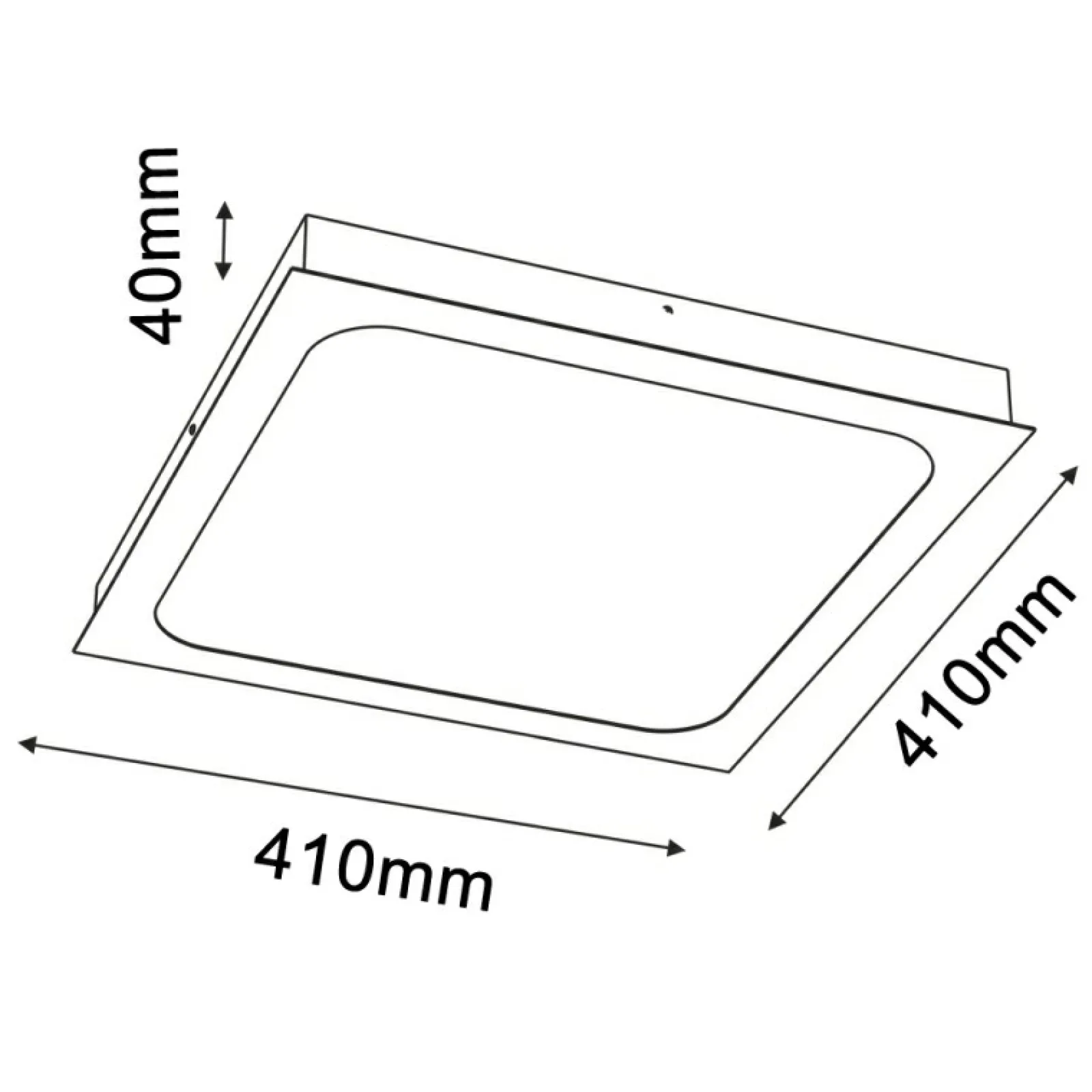 Sklep Kaja Ledowa, klasyczna lampa sufitowa 41x41cm 4000K ANT 1053 HIKA | Kaja* Lampy Led | Plafony Klasyczne