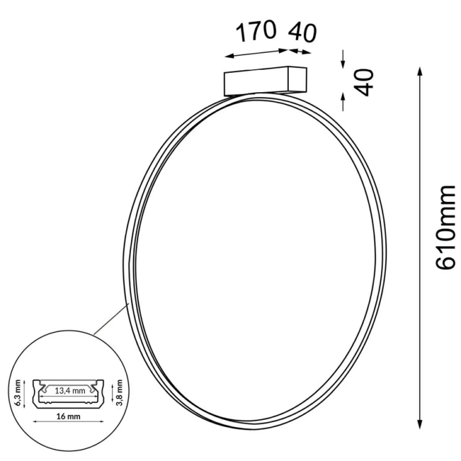 Sklep Kaja Ledowa lampa ścienna koło ⌀57cm 3000K ANT 4304 AGARO | Kaja* Lampy Led