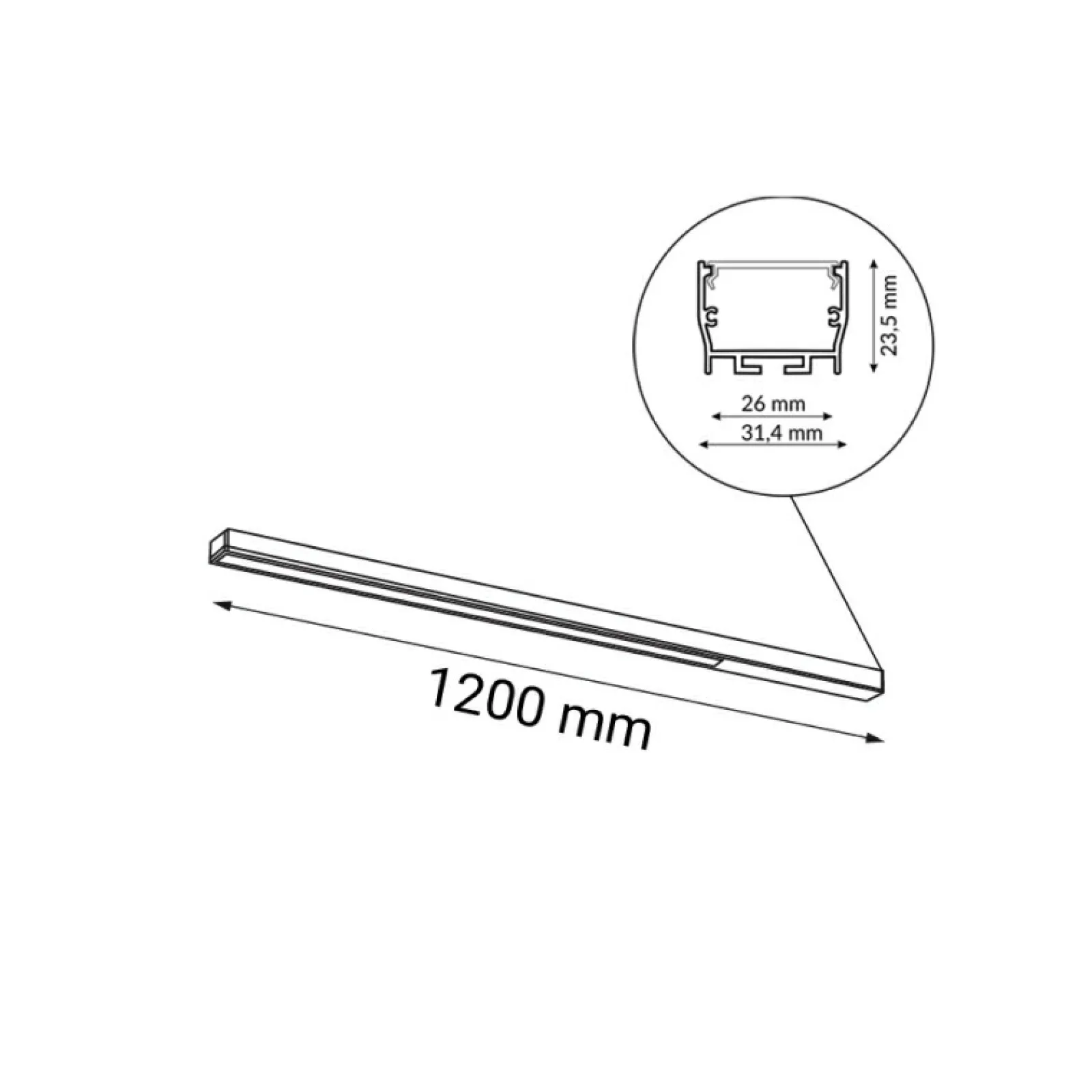 Sklep Kaja Ledowa lampa natynkowa plafon 120cm 3000K ANT 1808 HIATE | Kaja* Plafony Nowoczesne | Lampy Led