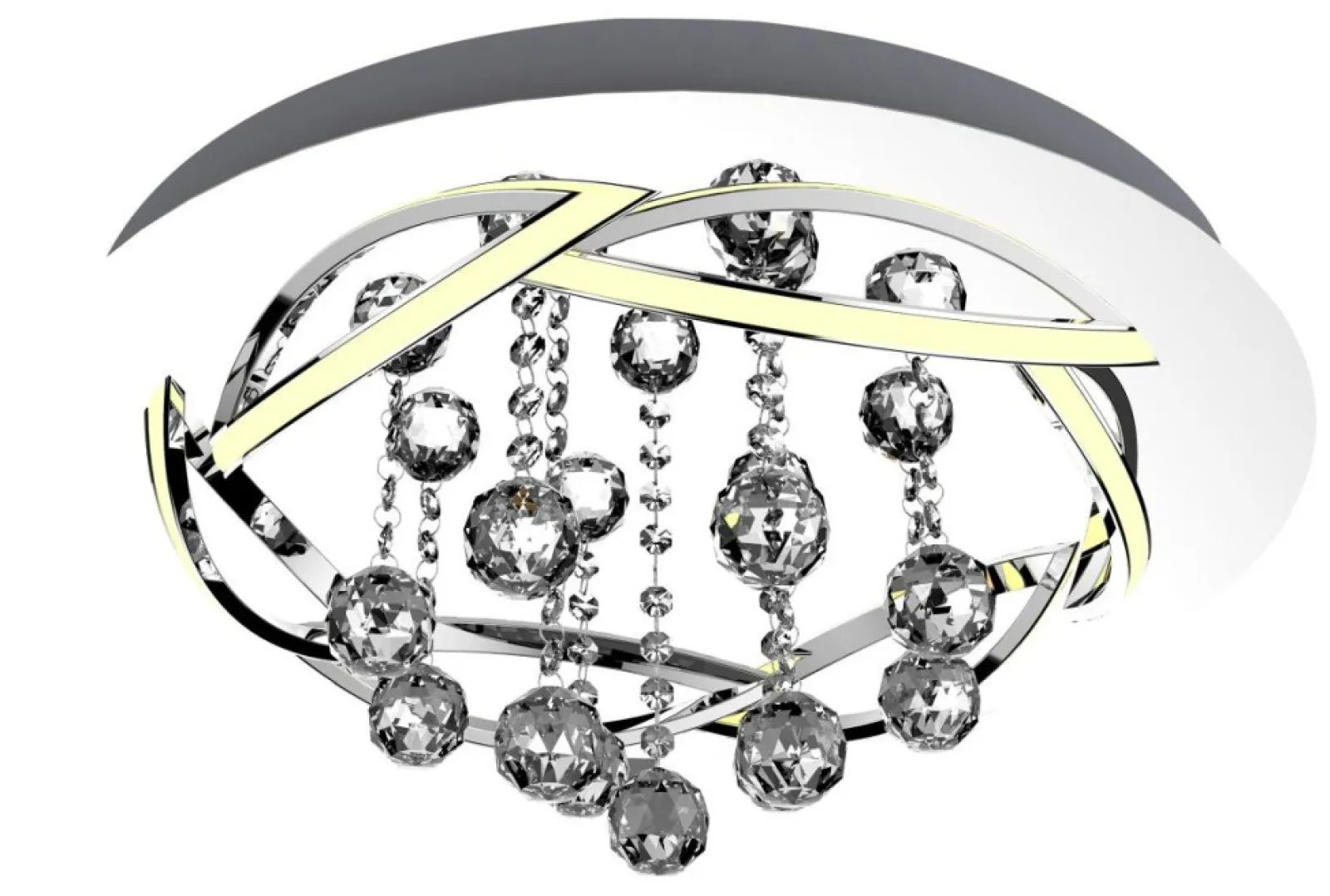 Sklep Kaja Ledowa lampa sufitowa w stylu glamour A0016-160 KORFU | Kaja* Plafony Nowoczesne | Lampy Led