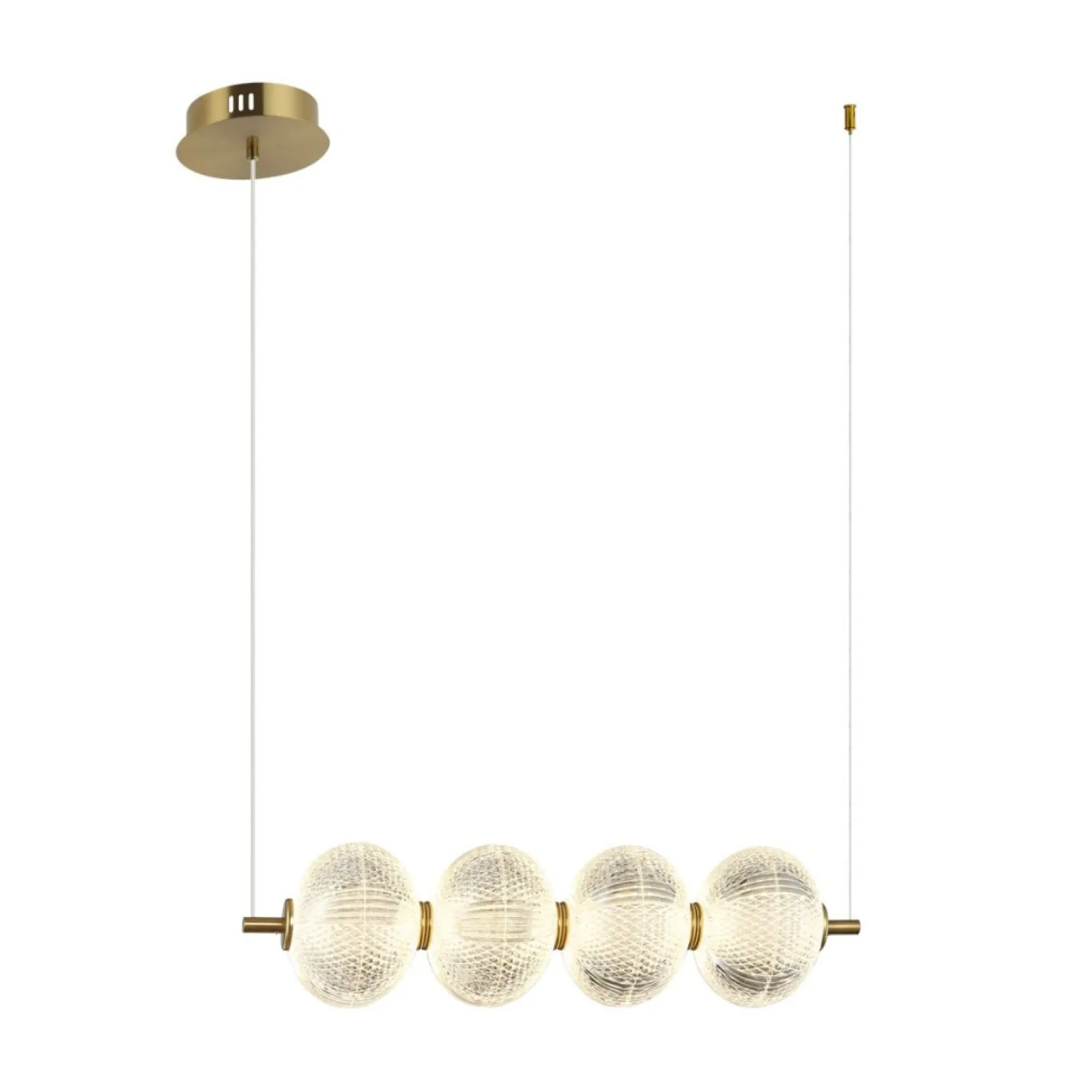 Fashion Ledowa lampa w poziomie, ozdobne klosze PND-29038-4-GD LAZIE | Kaja Żyrandole Nowoczesne
