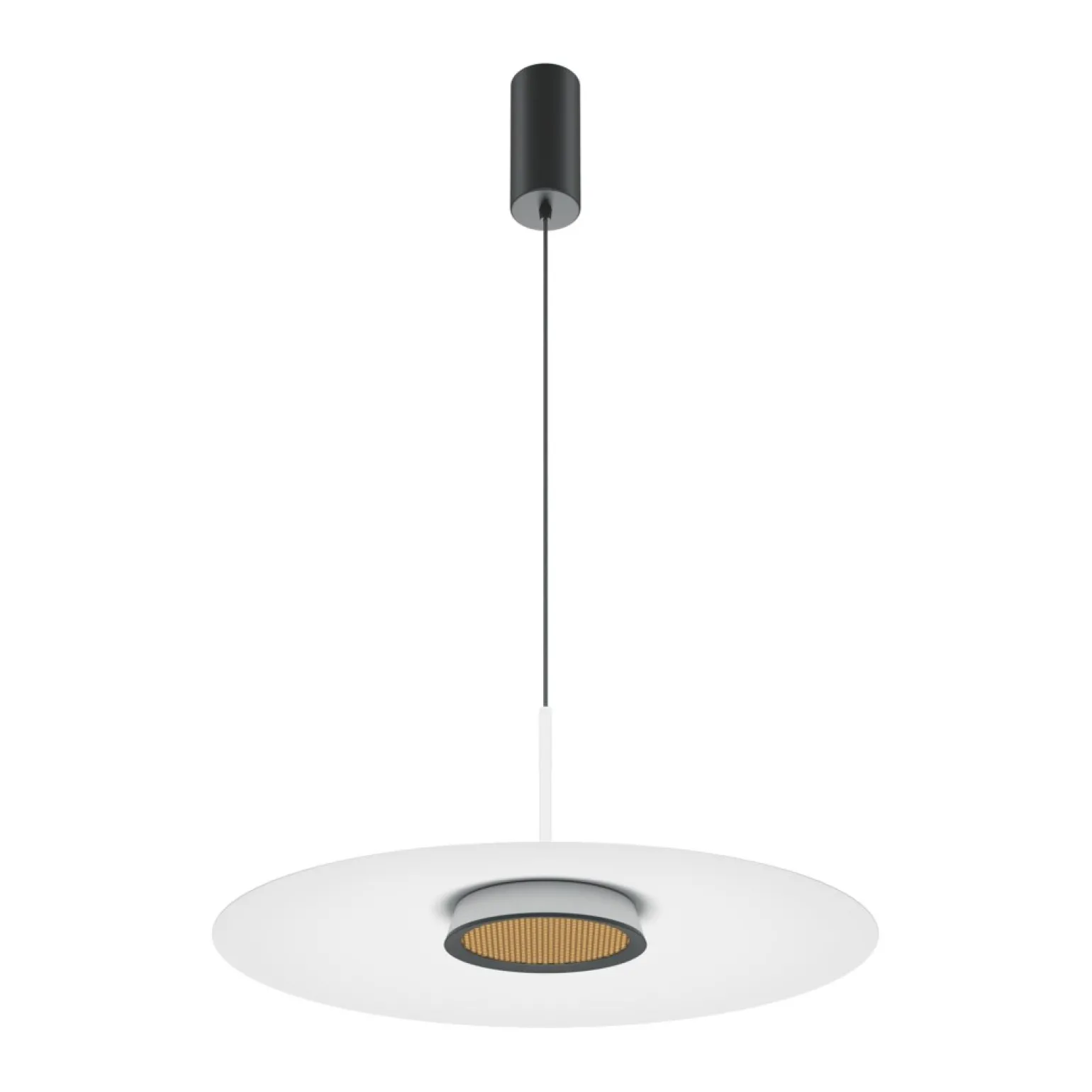 Discount Ledowa lampa wisząca, biała przysłona MOD041PL-L15W3K1 z serii EL Żyrandole Nowoczesne