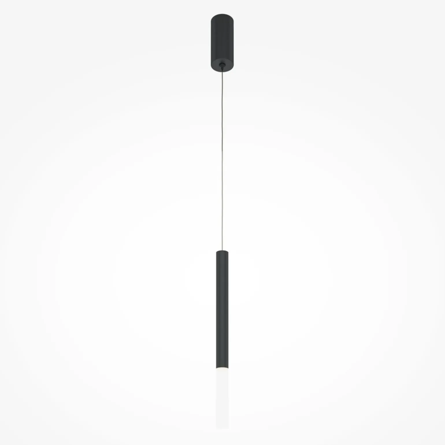 Online Ledowa lampa wisząca, czarna tuba MOD157PL-L6B4K1 z serii PRO SHADE Żyrandole Nowoczesne