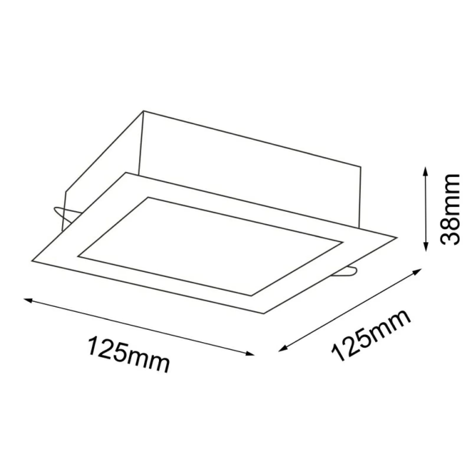 Sklep Kaja Ledowa lampa wpustowa IP44 4000K ANT 8582 z serii TOTTO* Lampy Do Łazienki | Oprawy Podtynkowe