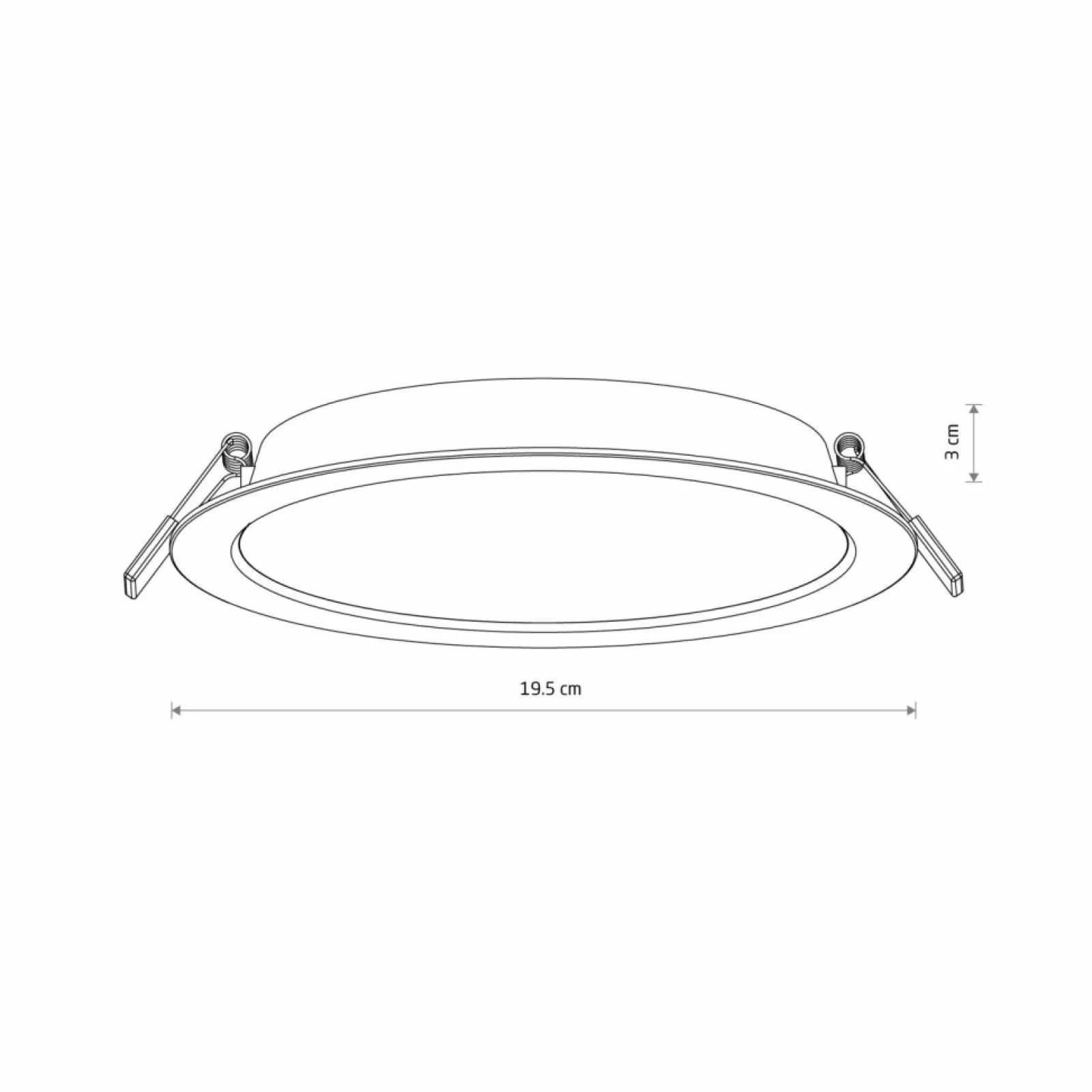 Sklep Kaja Ledowa oprawa wpustowa ⌀19,5cm 3000K 10542 MYKONOS LED | Kaja* Lampy Led | Oprawy Podtynkowe