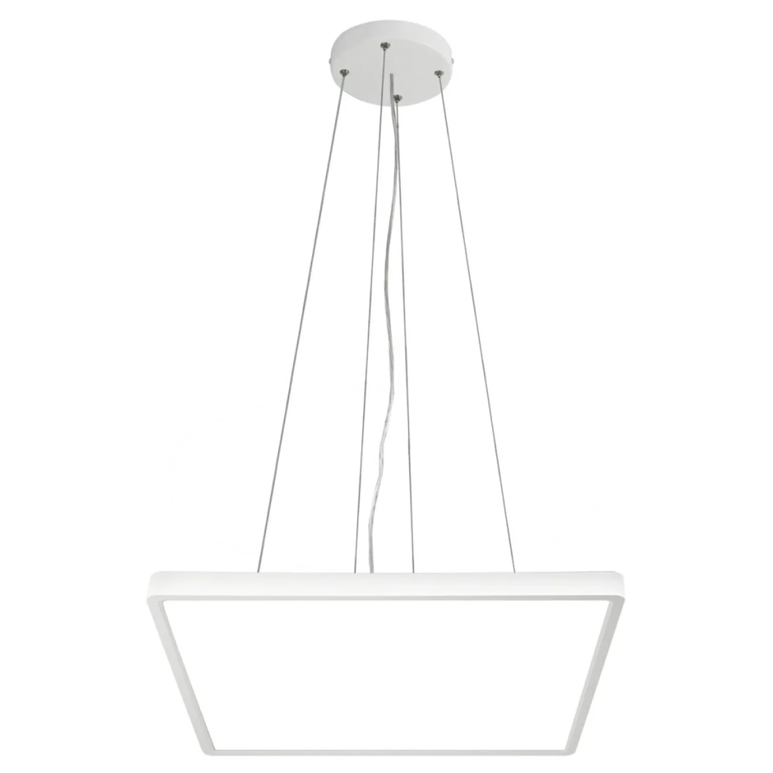 Discount Ledowy kwadrat na zwisach 45x45 PND-83625-450S-45W-WH BASTIA | Kaja Żyrandole Nowoczesne