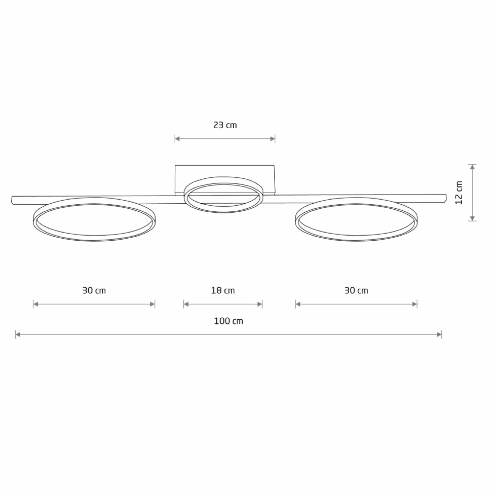 Sklep Kaja Ledowy plafon czarne obręcze 100cm 3000K 10816 CIRCOLO LED | Kaja* Plafony Nowoczesne | Lampy Led