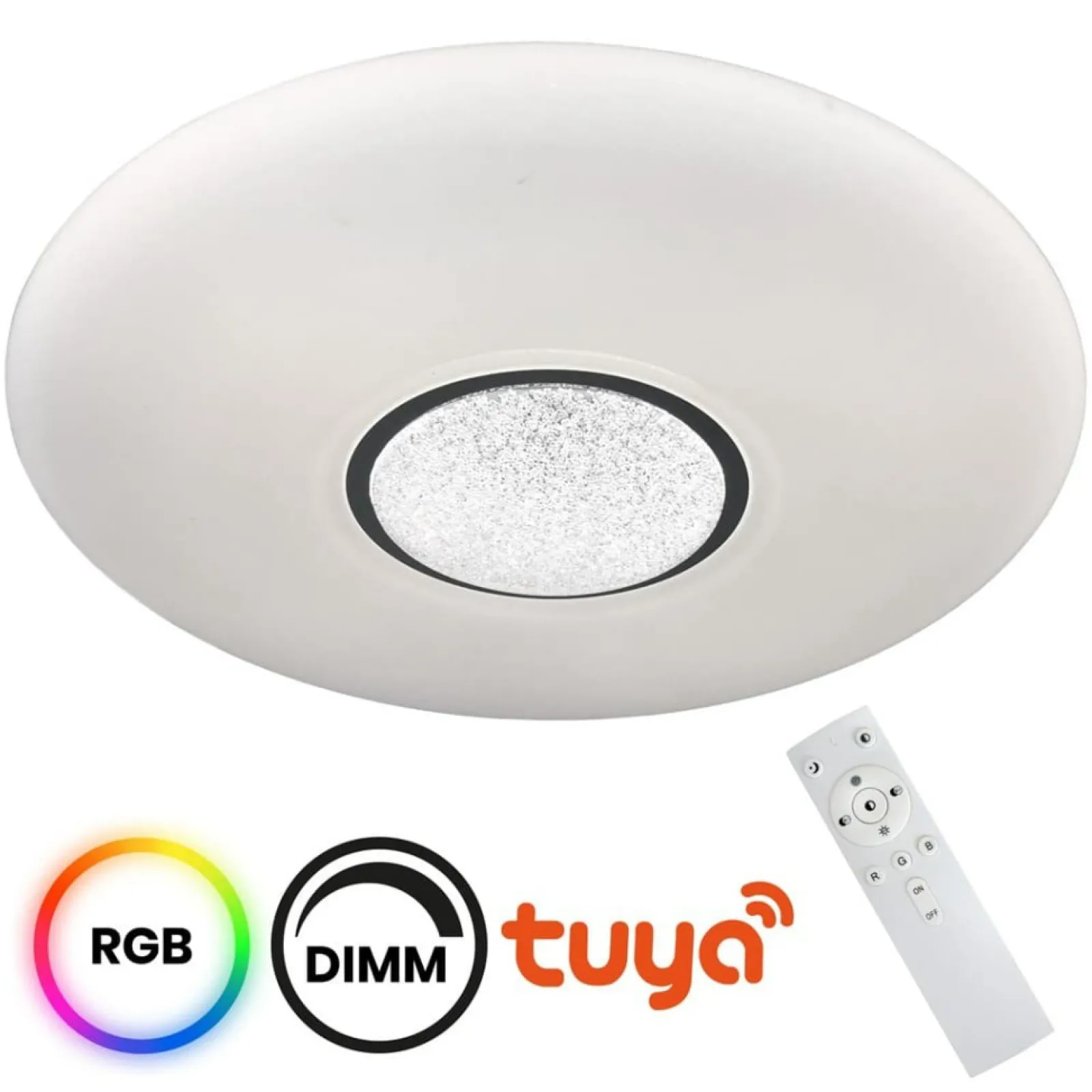 Sklep Kaja Ledowy plafon RGB, zmienna barwa światła ML6405 z serii VELA | Kaja Oświetlenie* Plafony Nowoczesne | Lampy Led
