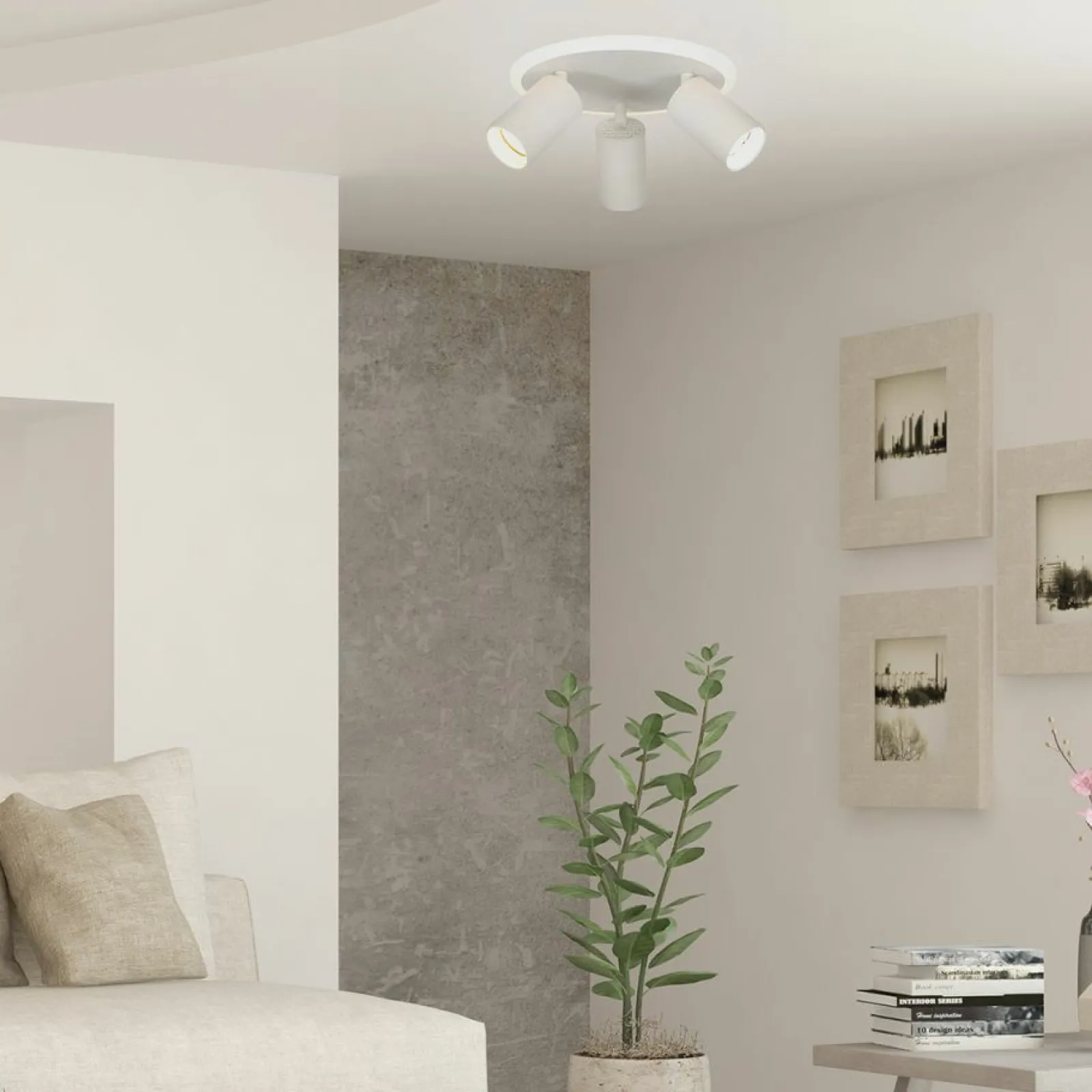 Sklep Kaja Ledowy plafon z reflektorami GU10 LP-0612/3C ROUND WH PARMA | Kaja* Plafony Nowoczesne | Lampy Led