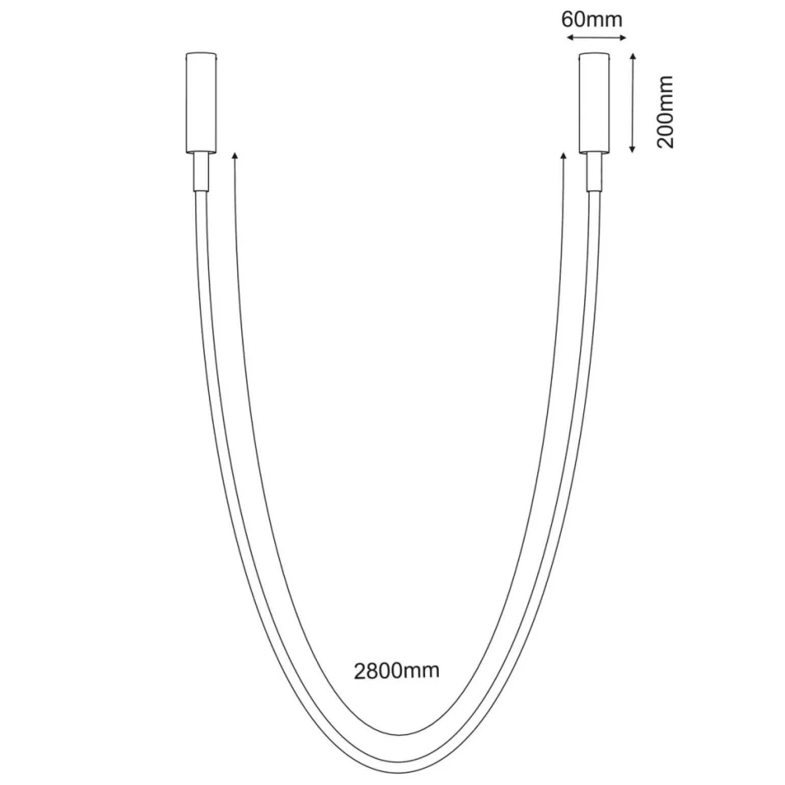 Clearance Ledowy sznurek mocowany natynkowo 320cm 4000K ANT 5057 HEBI | Kaja Żyrandole Nowoczesne