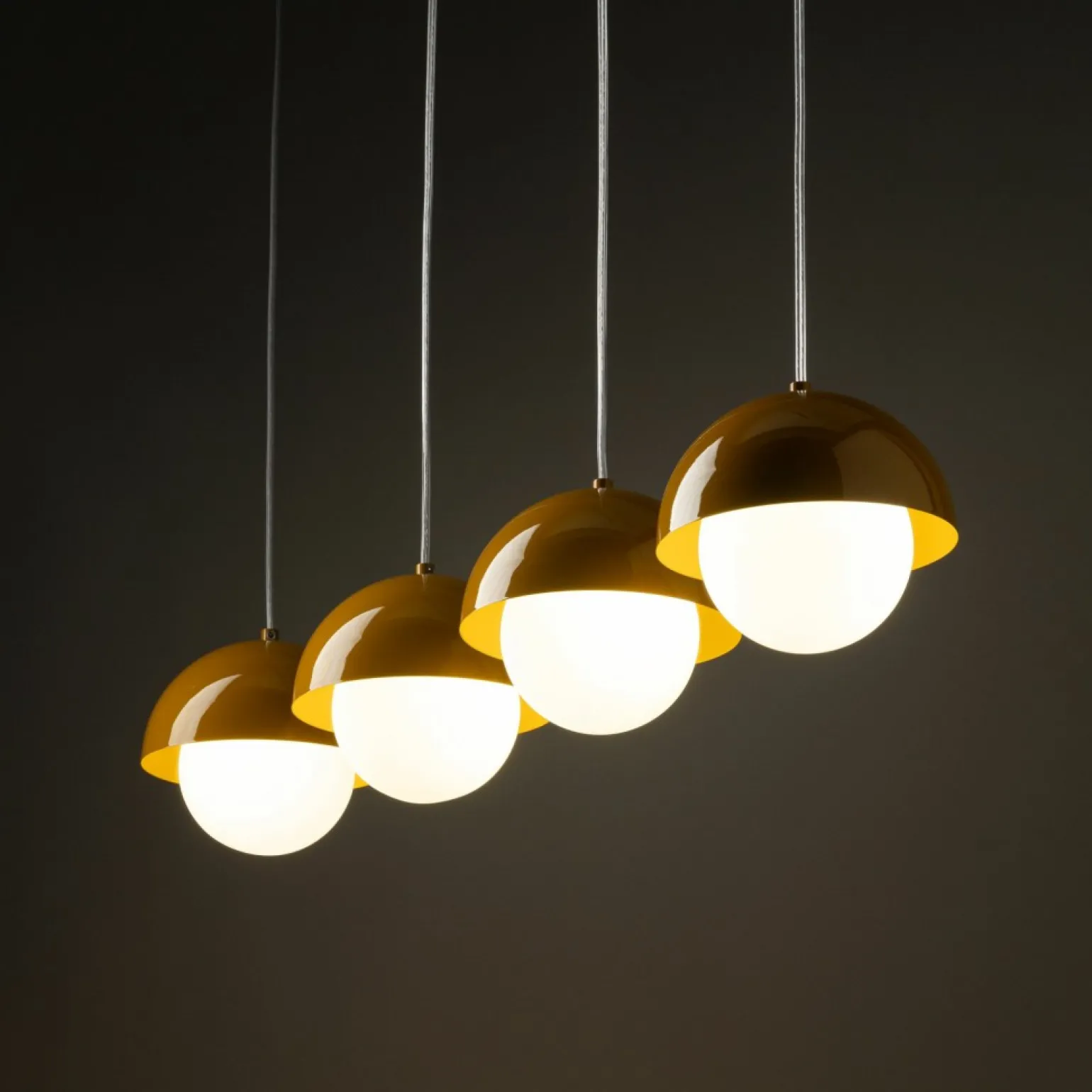 Fashion Liniowa, kolorowa lampa wisząca TK 10267 BONO OCHRA | Kaja Oświetlenie Żyrandole Nowoczesne