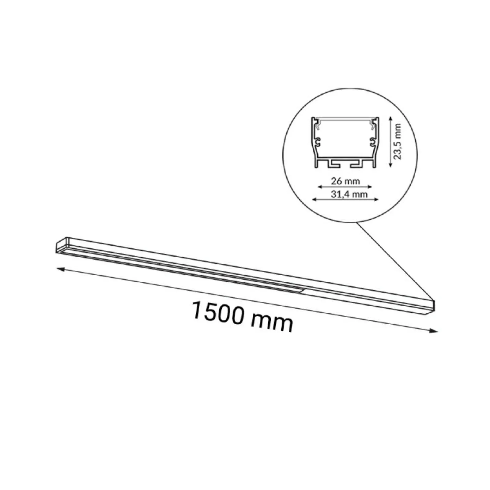 Sklep Kaja Liniowa lampa natynkowa LED 150cm 4000K ANT 1814 HIATE | Kaja* Plafony Nowoczesne | Lampy Led