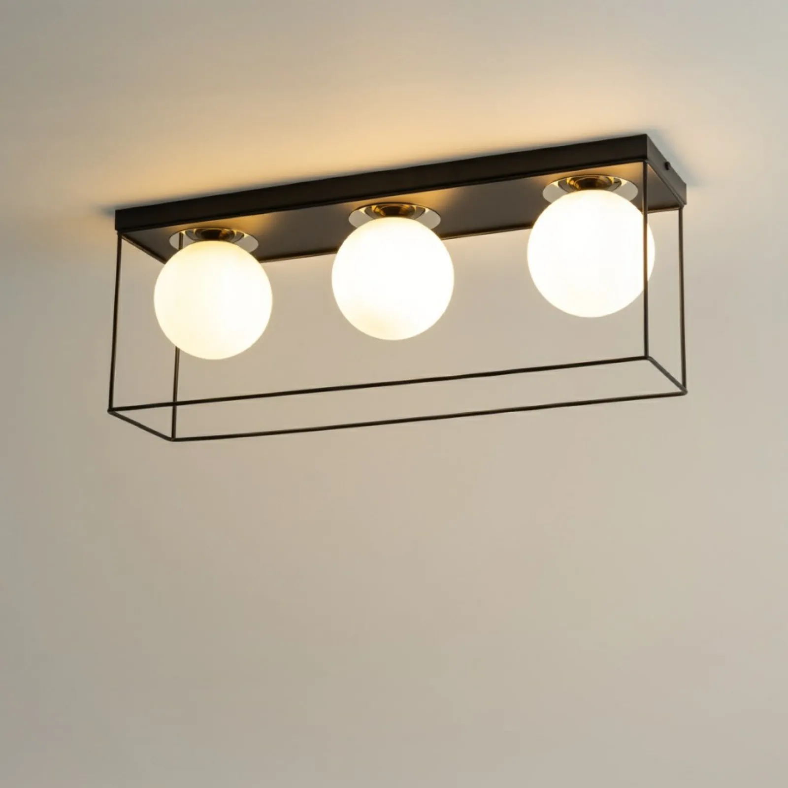 Sklep Kaja Liniowa lampa natynkowa z białymi kloszami SIG 40708 AROMA | Kaja* Plafony Nowoczesne