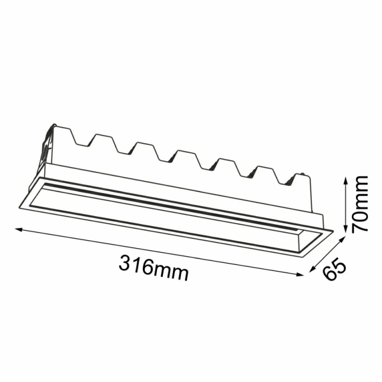 Sklep Kaja Liniowa lampa wpuszczana LED 20W 3000K ANT 3052 A-GLARE | Kaja* Lampy Led | Oprawy Podtynkowe