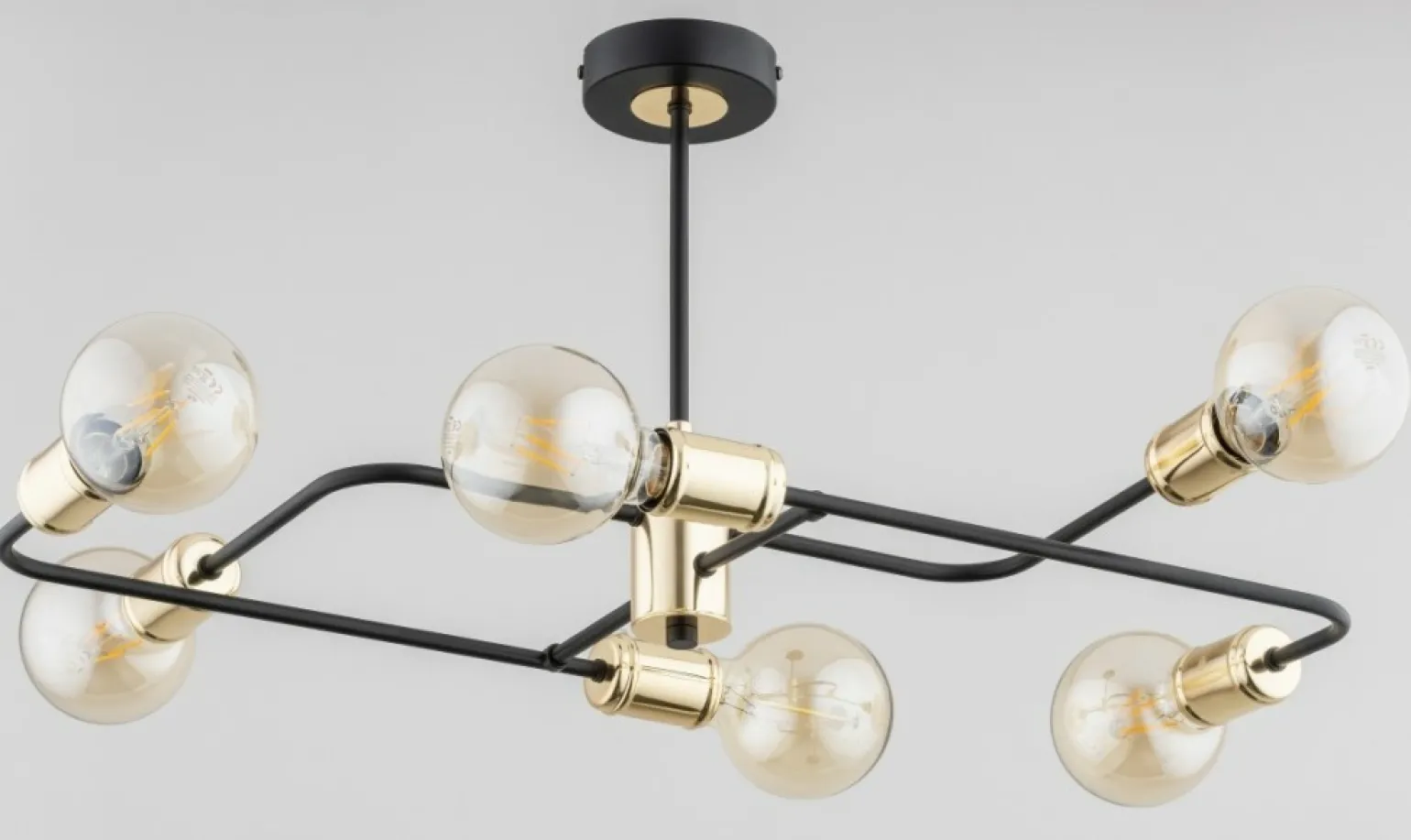 Discount Loftowa, czarno-złota lampa sufitowa AL 63024 | Kaja Żyrandole Nowoczesne
