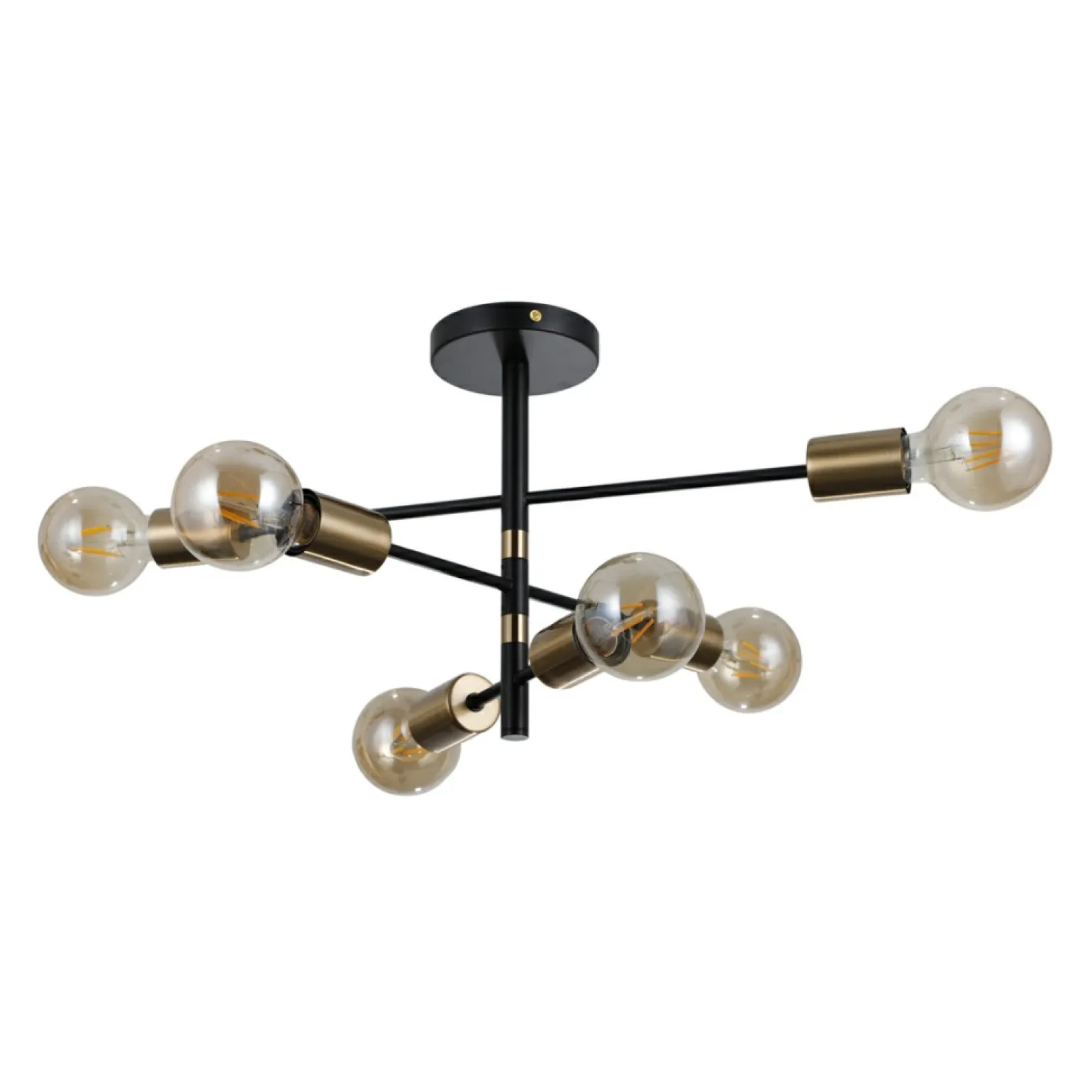 Best Sale Loftowa lampa do surowego wnętrza PND-4025-6-BL-HBR z serii PIANSI Żyrandole Nowoczesne