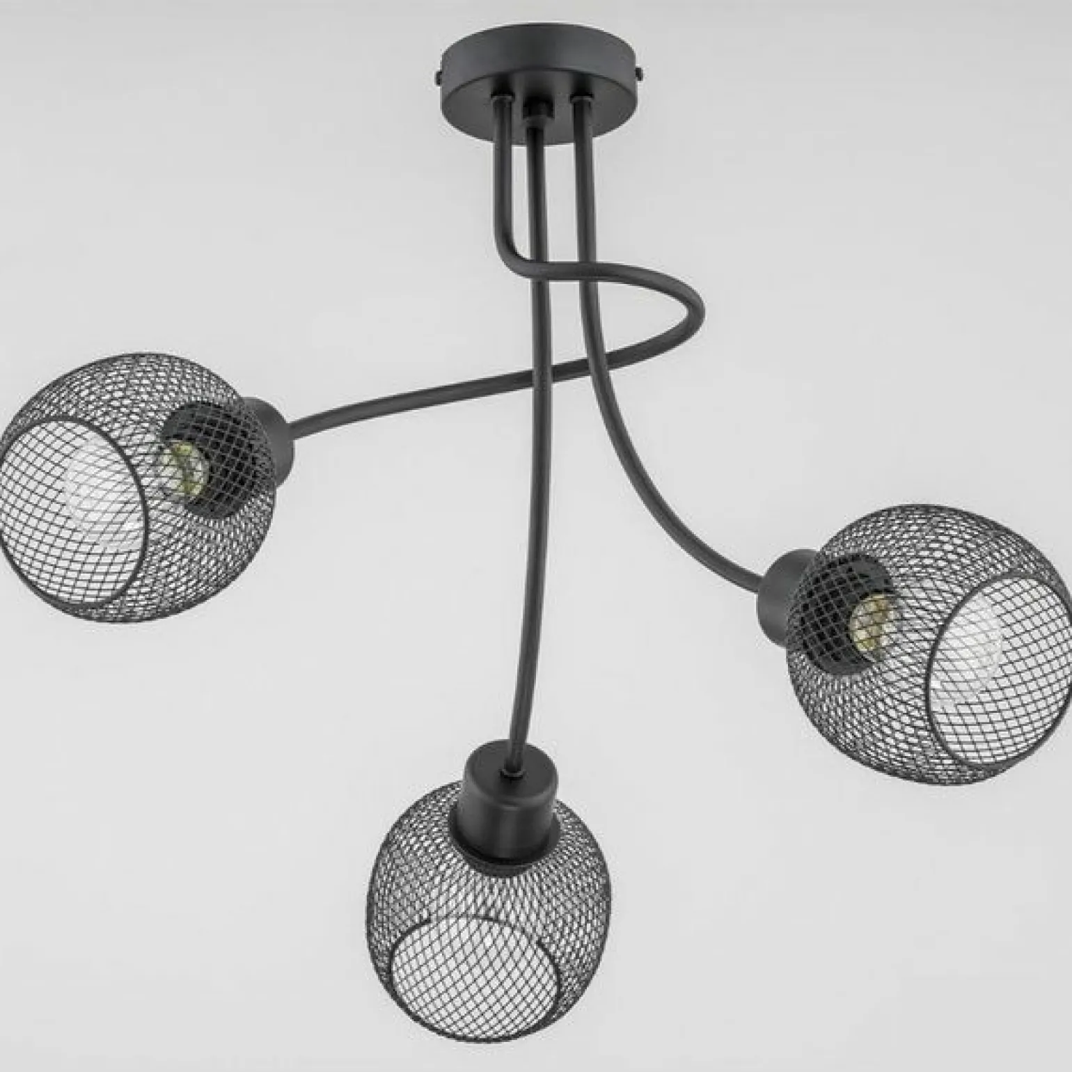 Store Loftowa lampa sufitowa z drucianymi koszykami AL 25823 PLENA | Kaja Żyrandole Nowoczesne