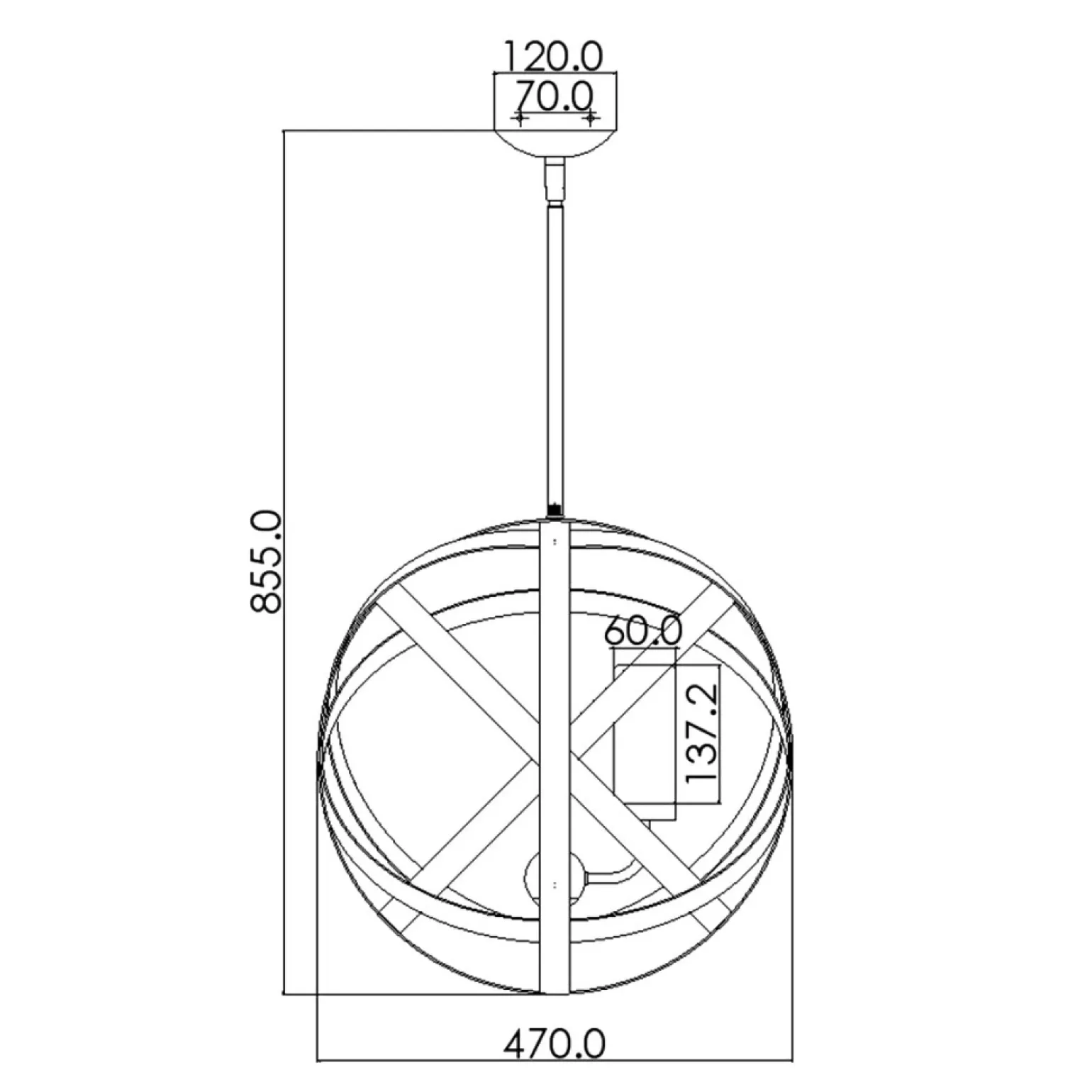 Best Sale Loftowa lampa wisząca, na trzy żarówki HK-CARSON-3P z serii CARSON Żyrandole Nowoczesne