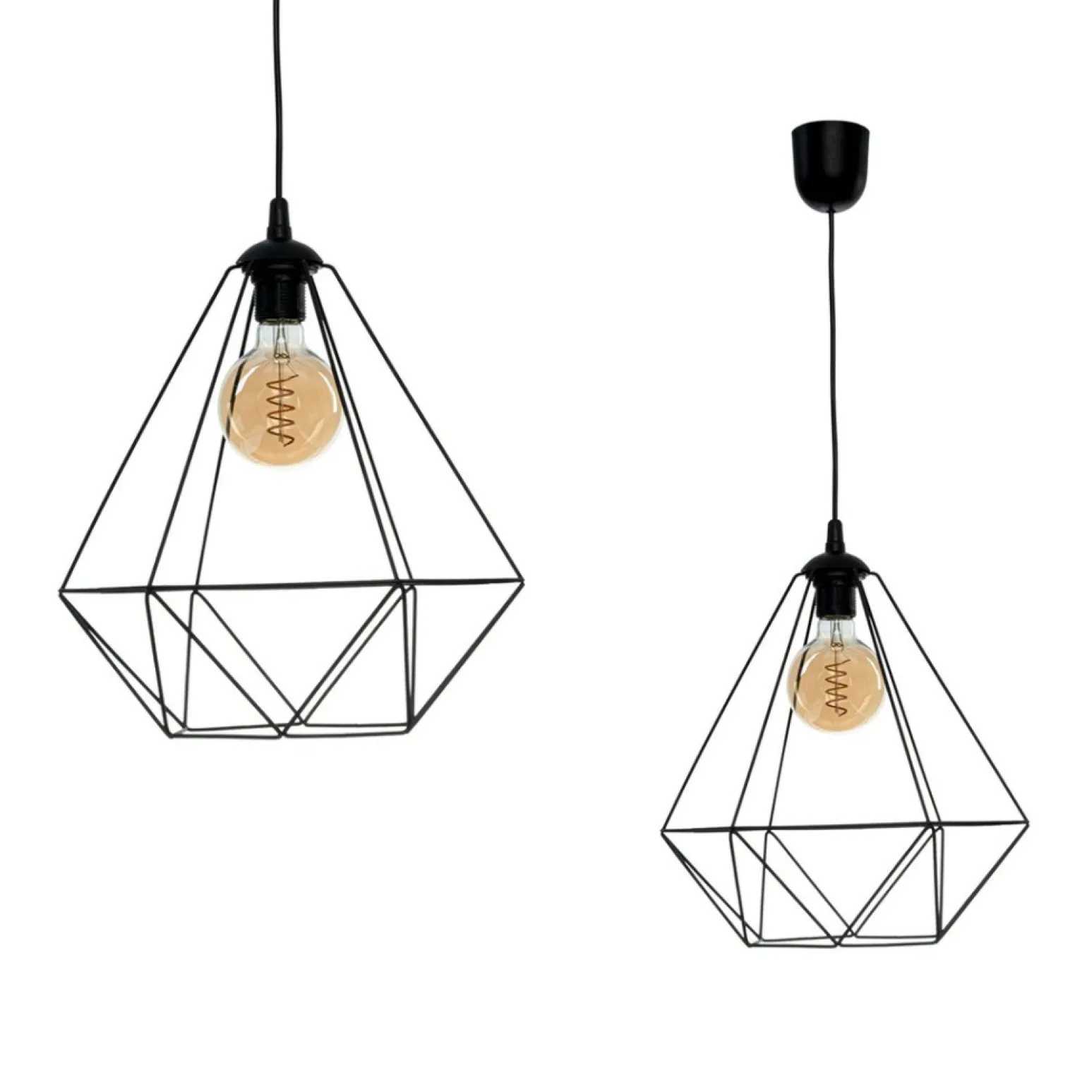 New Loftowa lampa wisząca z drucianym kloszem MLP7214 BASKET | Kaja Żyrandole Nowoczesne