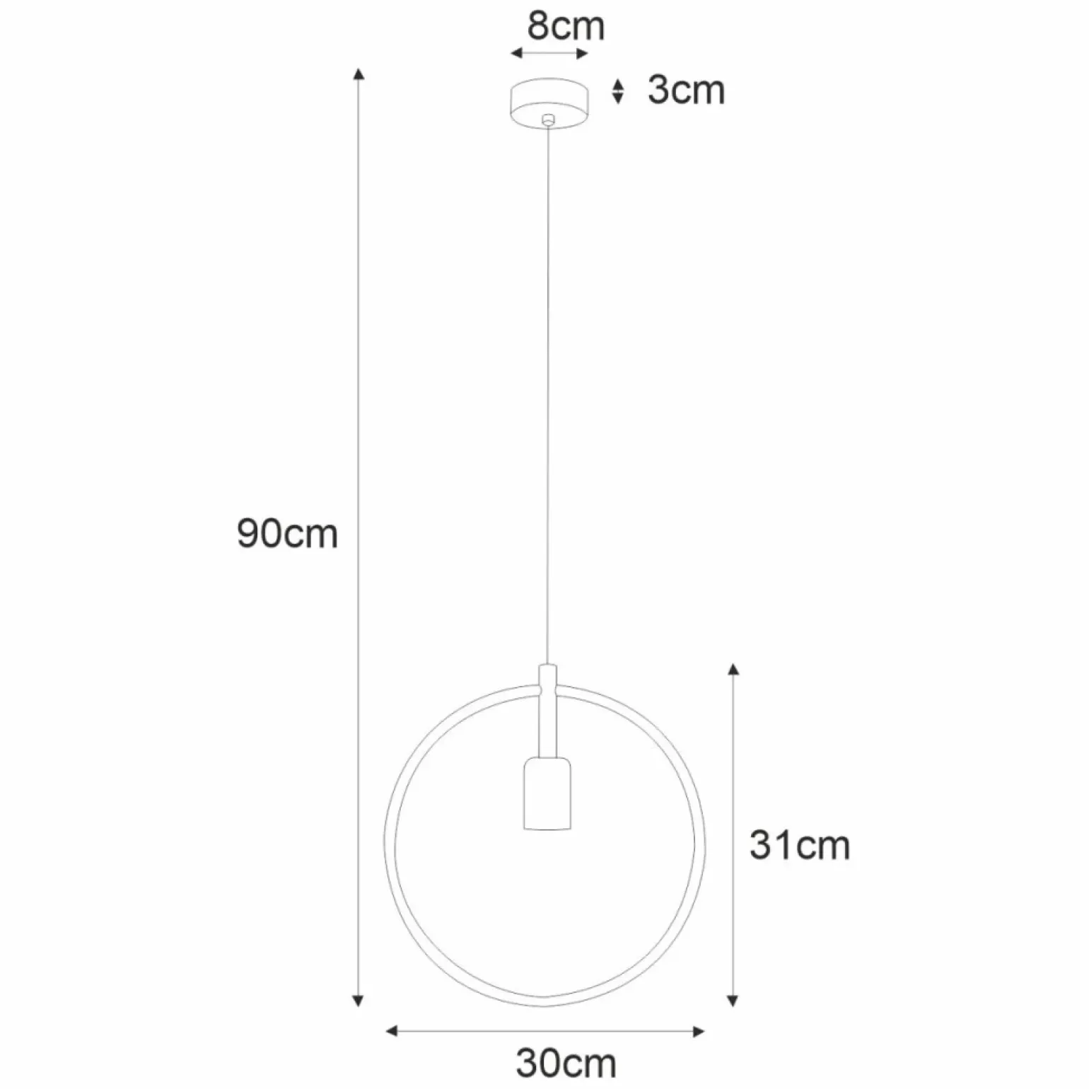 Best Sale Loftowa lampa wisząca z metalową obręczą K-3833 GEO | Kaja Oświetlenie Żyrandole Nowoczesne