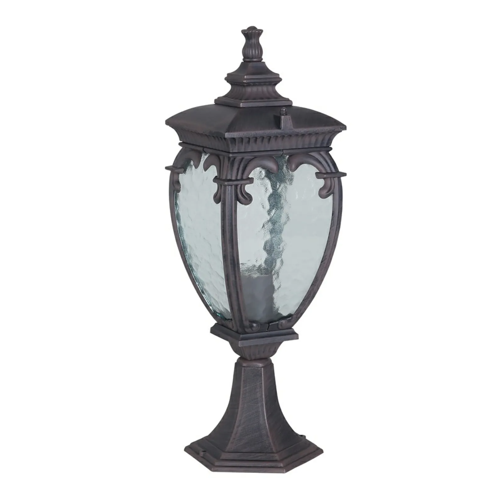 Sklep Kaja Mała, brązowa lampa ogrodowa stojąca, lampion O414FL-01BZ serii FLEUR* Lampy Ogrodowe Stojące