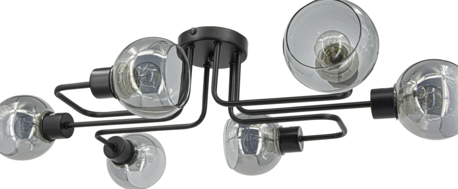 Sklep Kaja Metalowa lampa sufitowa z otwartymi kloszami 3040/6 BLTANGO | Kaja* Plafony Nowoczesne