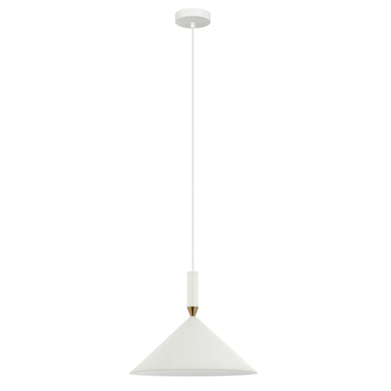New Minimalistyczna, biała lampa wisząca nad wyspę PND-541101-W DRELLO Żyrandole Nowoczesne