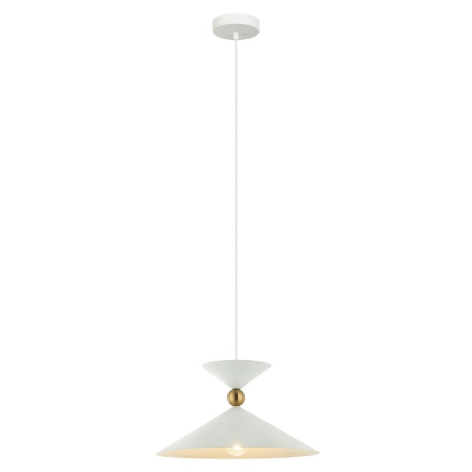 Hot Minimalistyczna, biała lampa wisząca PND-84432-1-WH z serii QUELTO Żyrandole Nowoczesne