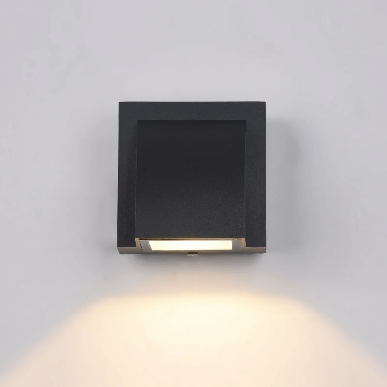 Sklep Kaja Minimalistyczna, czarna lampa elewacyjna PL-436B EDGAR | Kaja* Kinkiety Ogrodowe