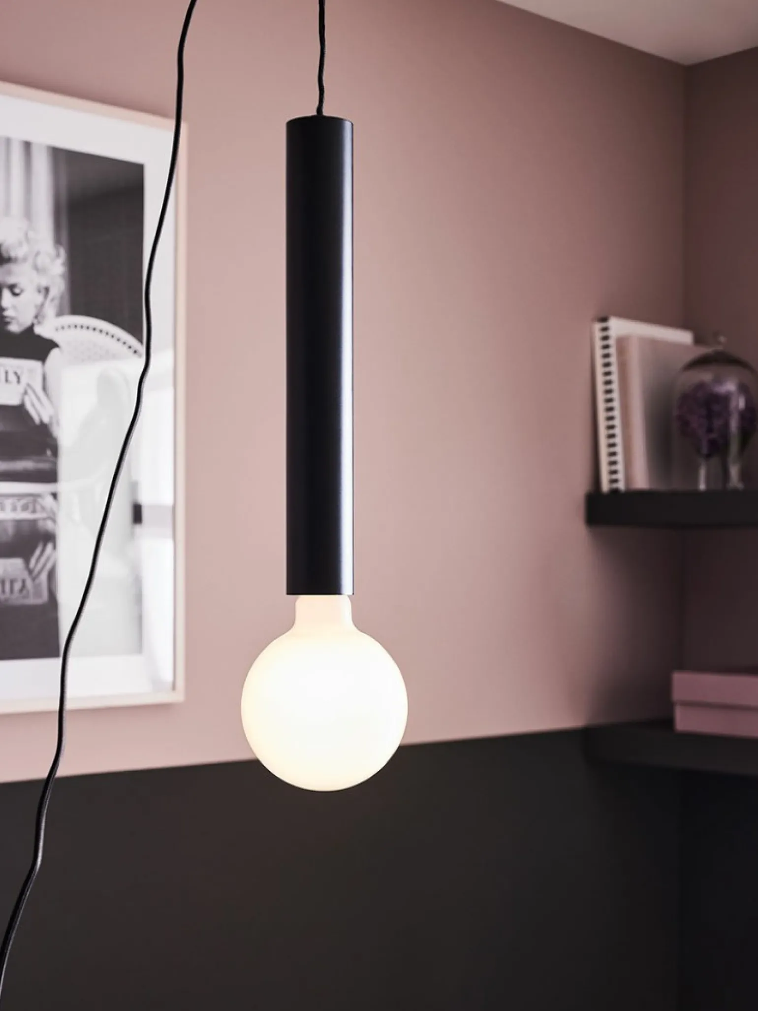 Cheap Minimalistyczna czarna lampa wisząca 108260 | Kaja Oświetlenie Żyrandole Nowoczesne