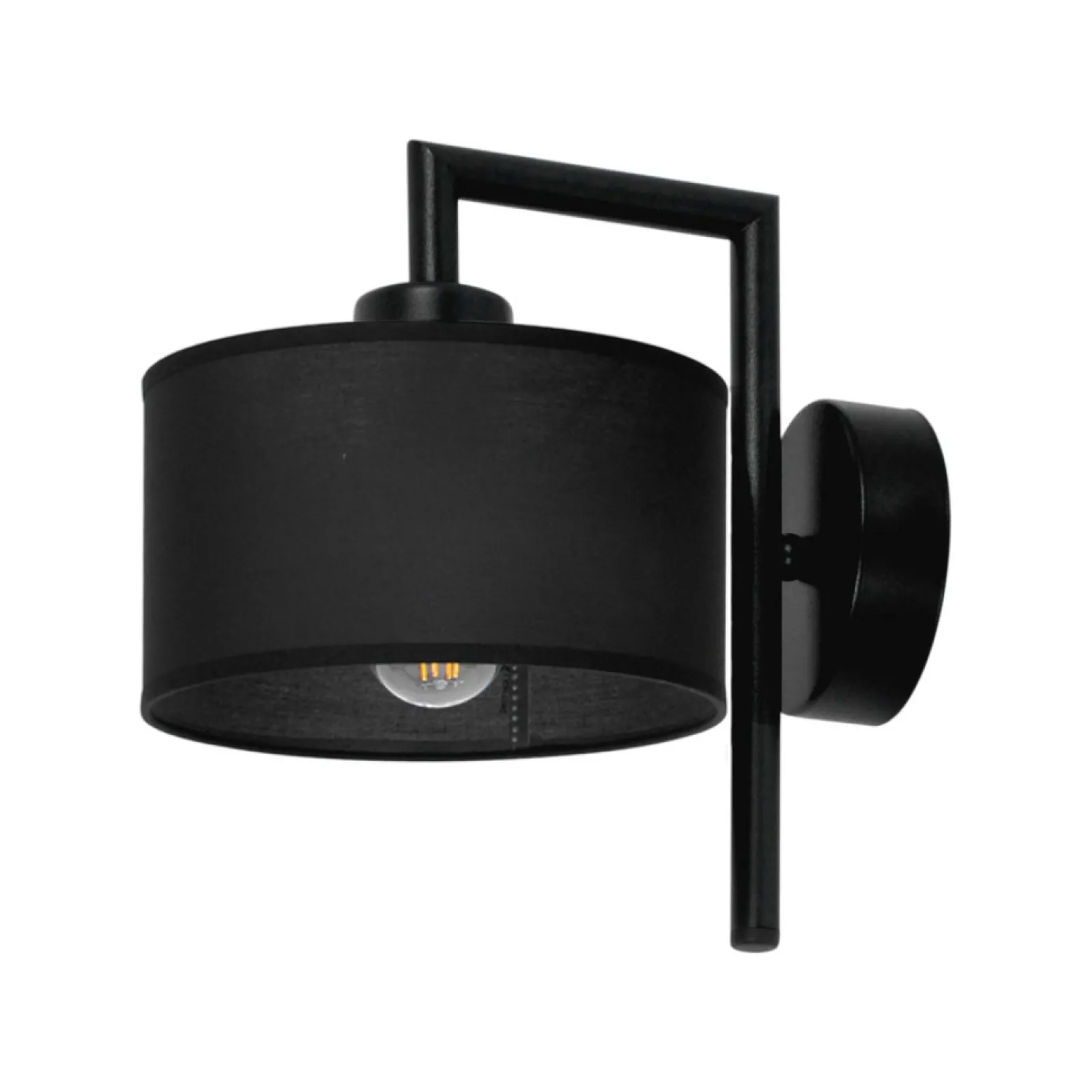 Sklep Kaja Minimalistyczna lampa ścienna K-4324 SIMONE BLACK | Kaja Oświetlenie* Kinkiety Tradycyjne | Kinkiety Z Abażurem