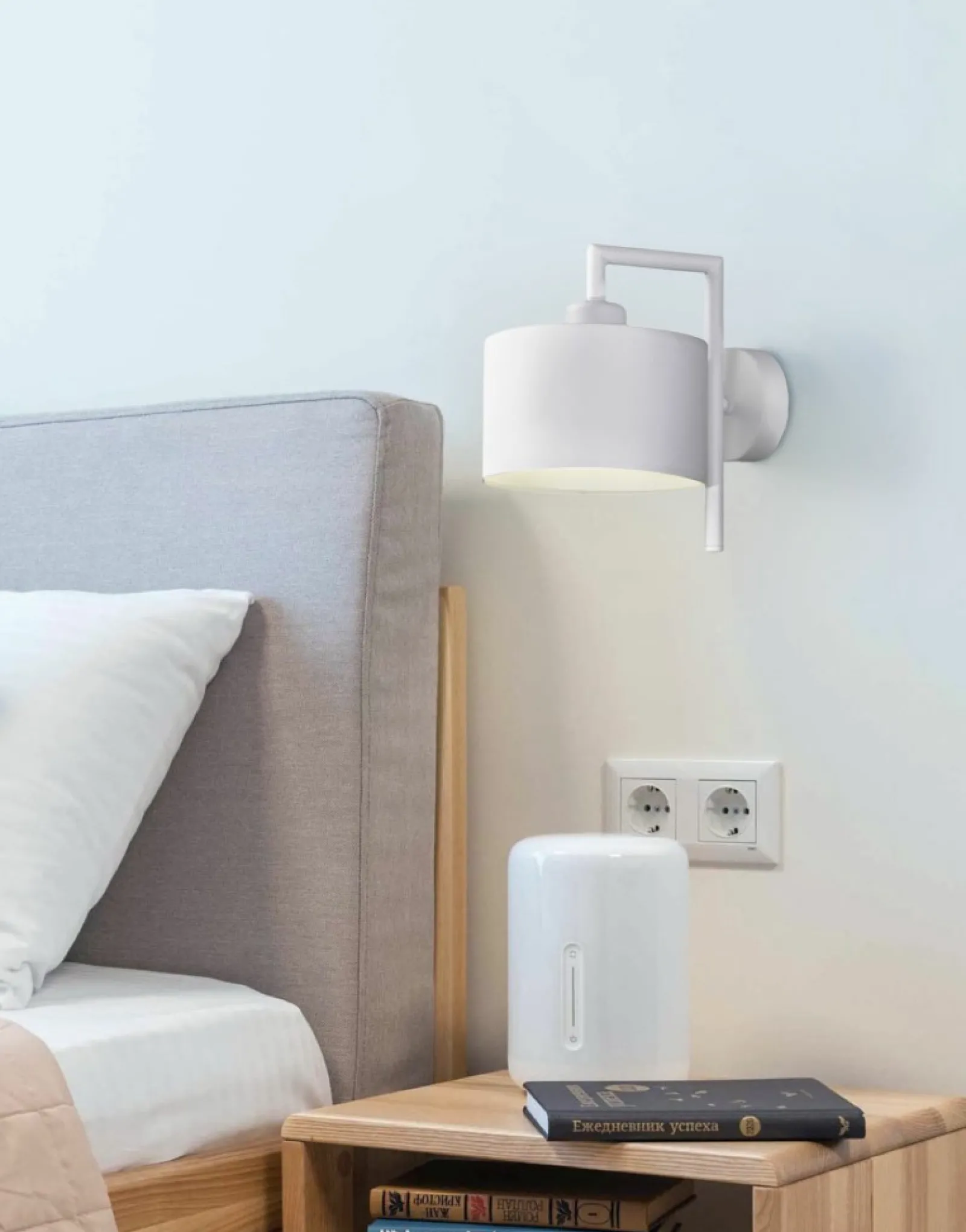 Sklep Kaja Minimalistyczna lampa ścienna K-4334 SIMONE WHITE | Kaja Oświetlenie* Kinkiety Tradycyjne | Kinkiety Z Abażurem