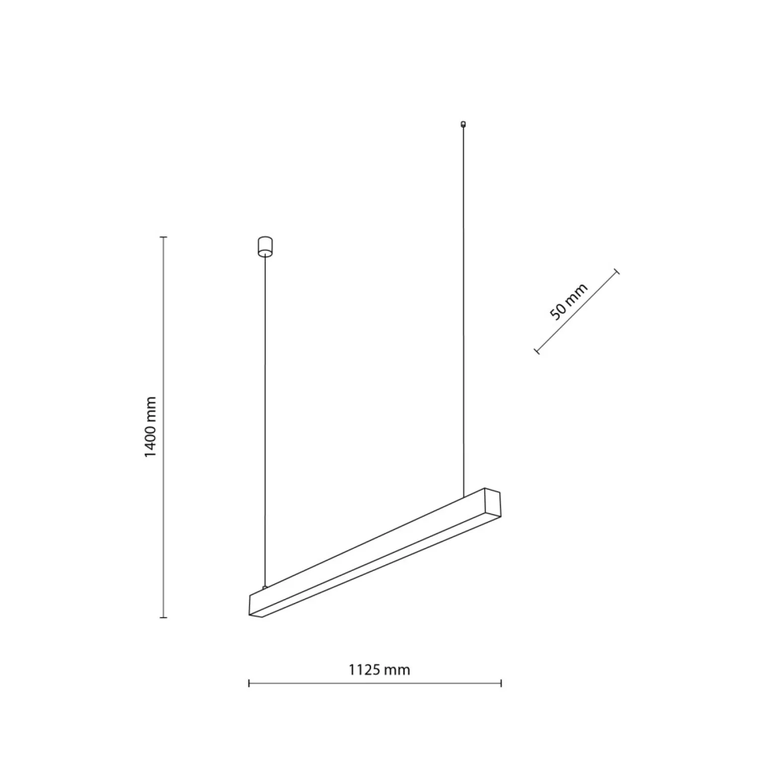 Outlet Minimalistyczna lampa LED nad stół TK 18080 LUXE BLACK | Kaja Żyrandole Nowoczesne